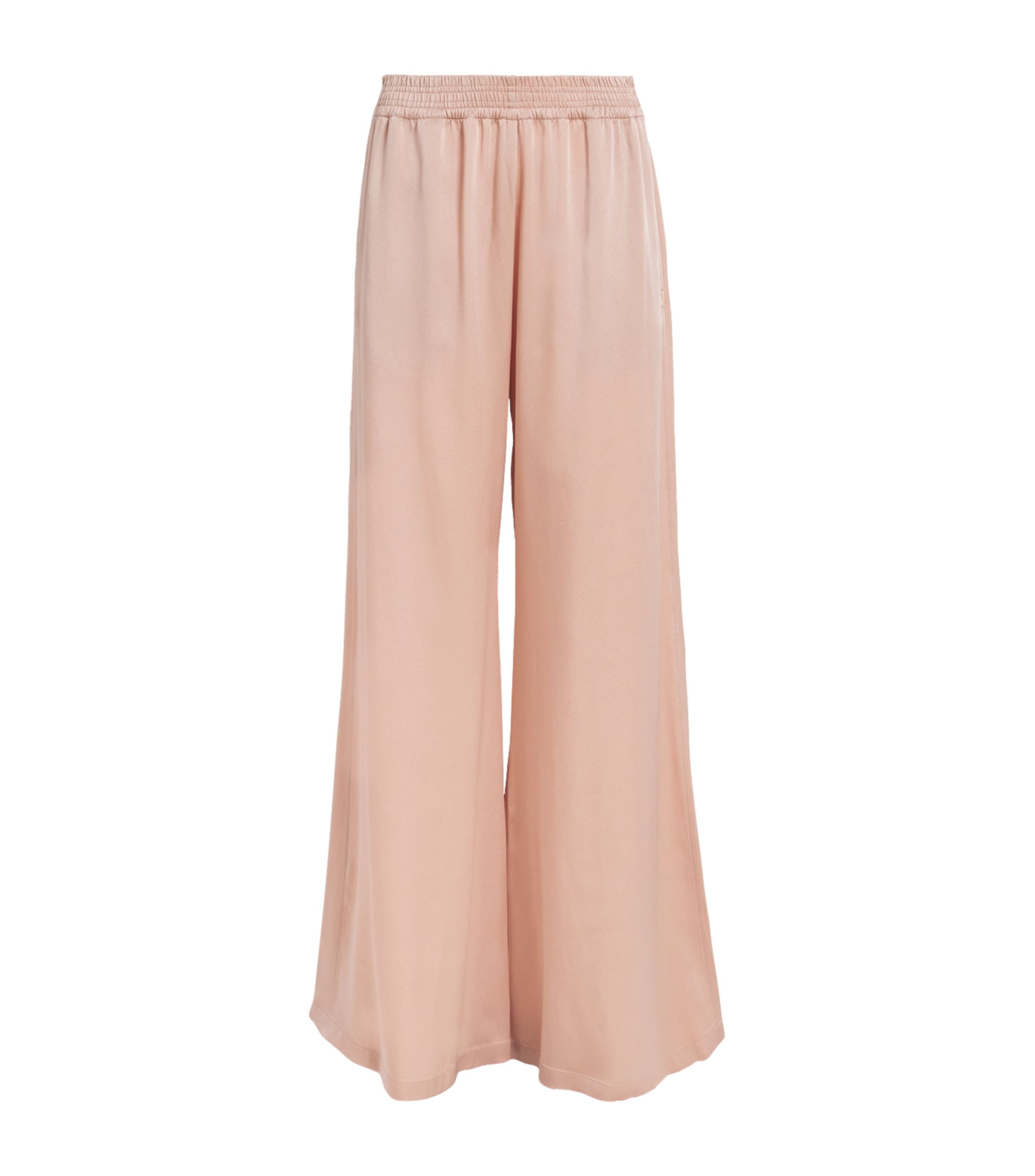 Fabiana Filippi Satin Wide-leg Trousers In Brown