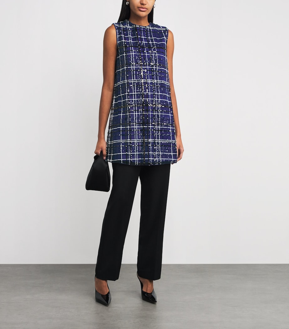 Sequin Check Mini Dress CORNFLOWER BLUE Image 2