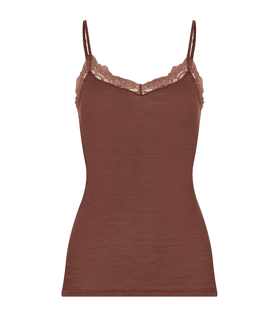 Hanro Womens Wool-Silk Cami Top Cinnamon Image 1