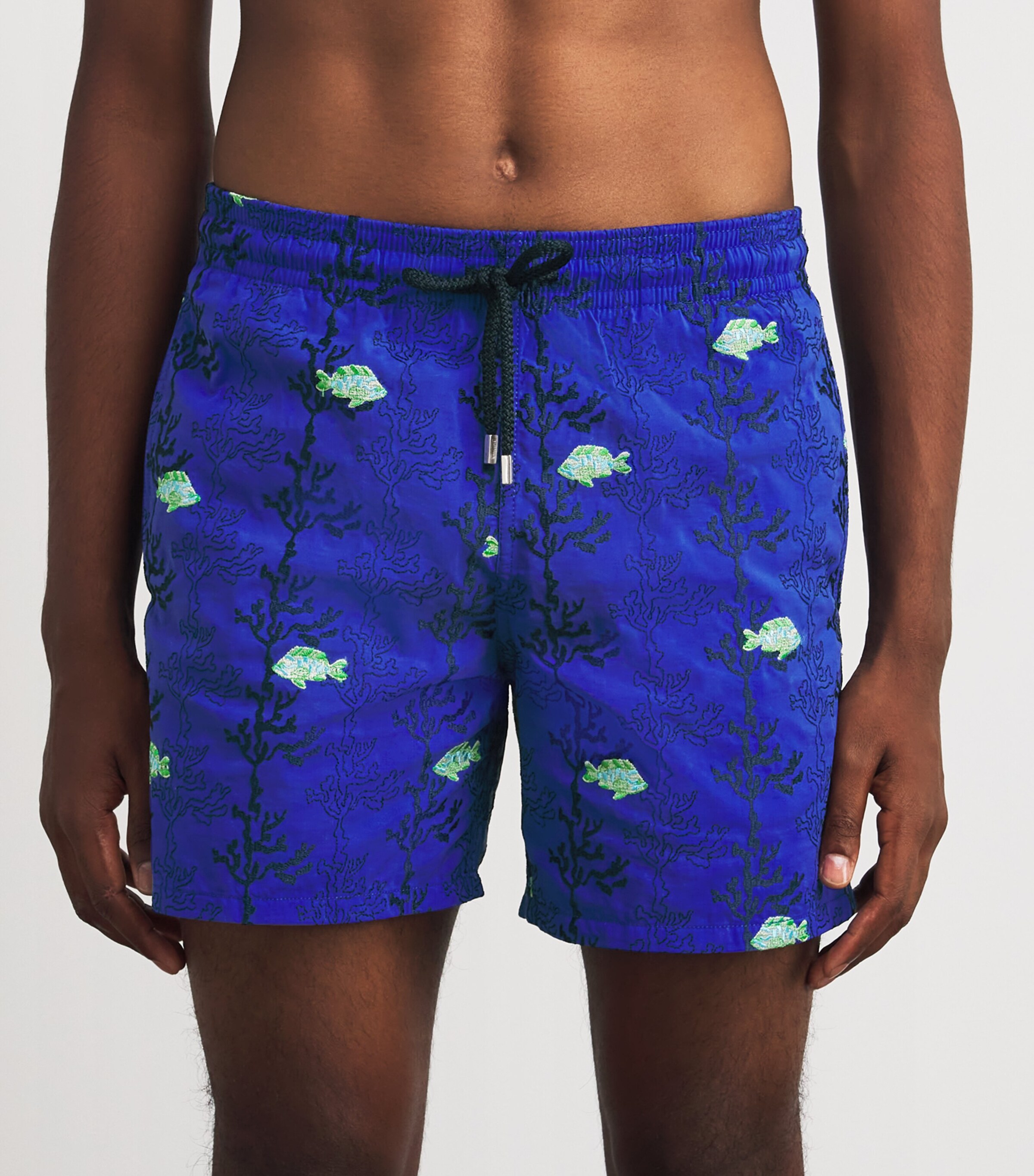 Vilebrequin Mens Seaweed-Embroidered Mistral Swim Shorts Image 2