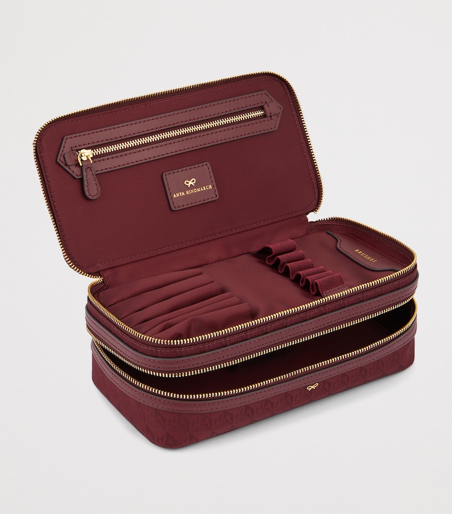 Jacquard Logo Make-Up Pouch MEDIUM RED Image 2