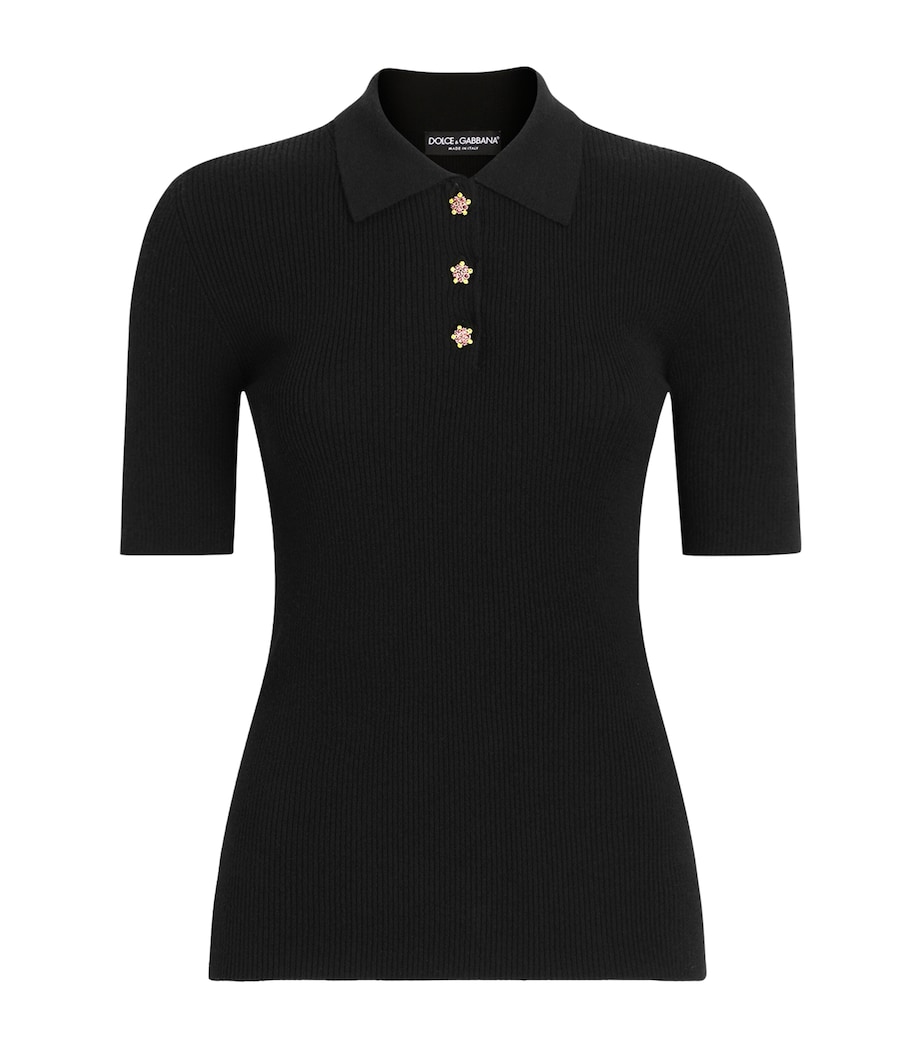 Slim-Fit Polo Sweater N0000-BLACK Image 1