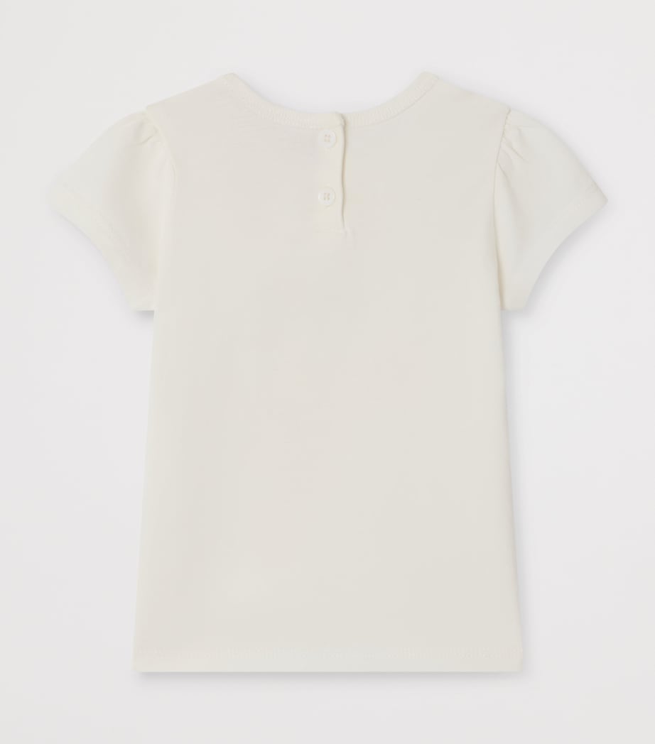 Bonpoint Logo Print T-shirt (6-18 Months) Upb Blanc Lait Image 2