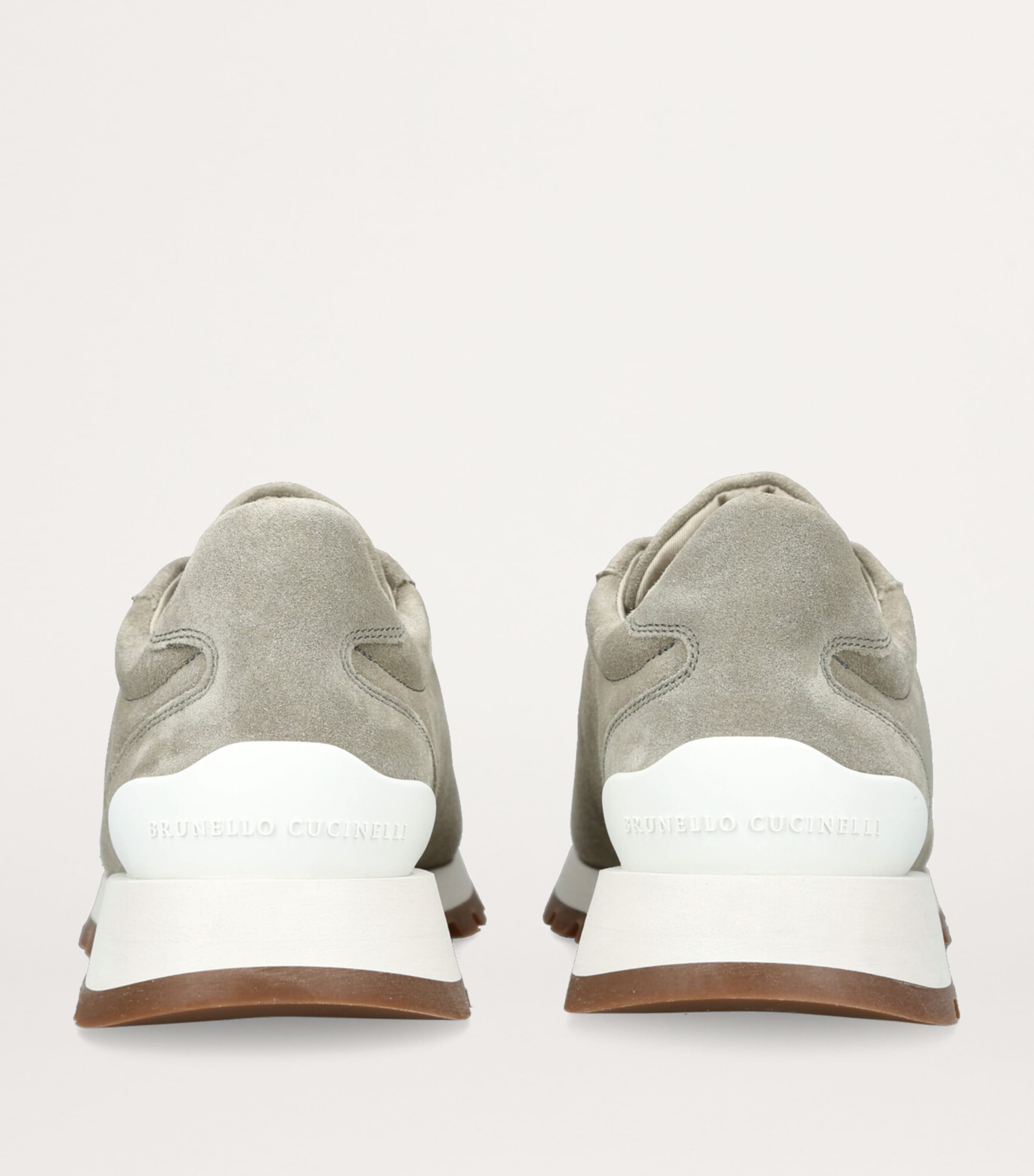 Brunello Cucinelli Suede Tab Sneakers Pale Green Image 2