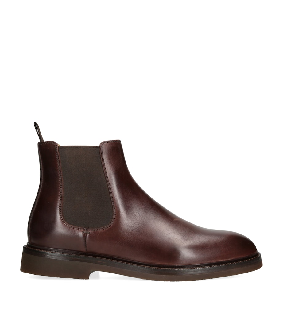 Leather Chelsea Boots DARK BROWN Image 1