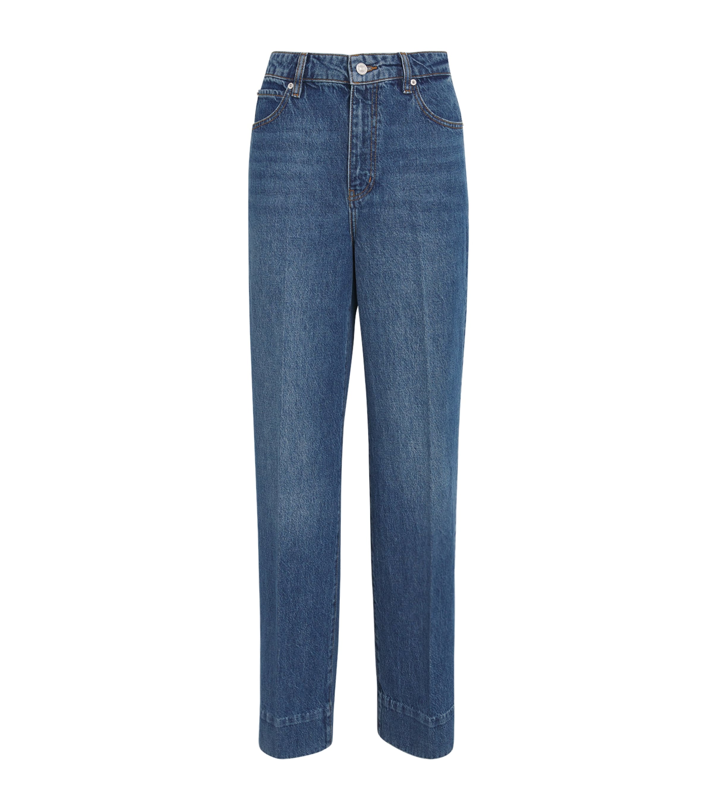 Frame The Streamline Straight Jeans In Blue