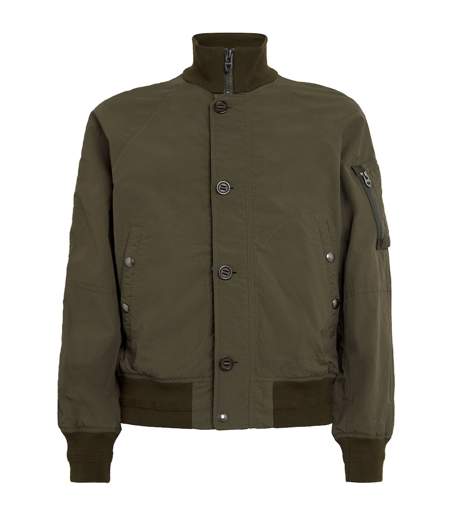 Polo Ralph Lauren Mens Nylon Insulated Bomber Jacket Green Image 1