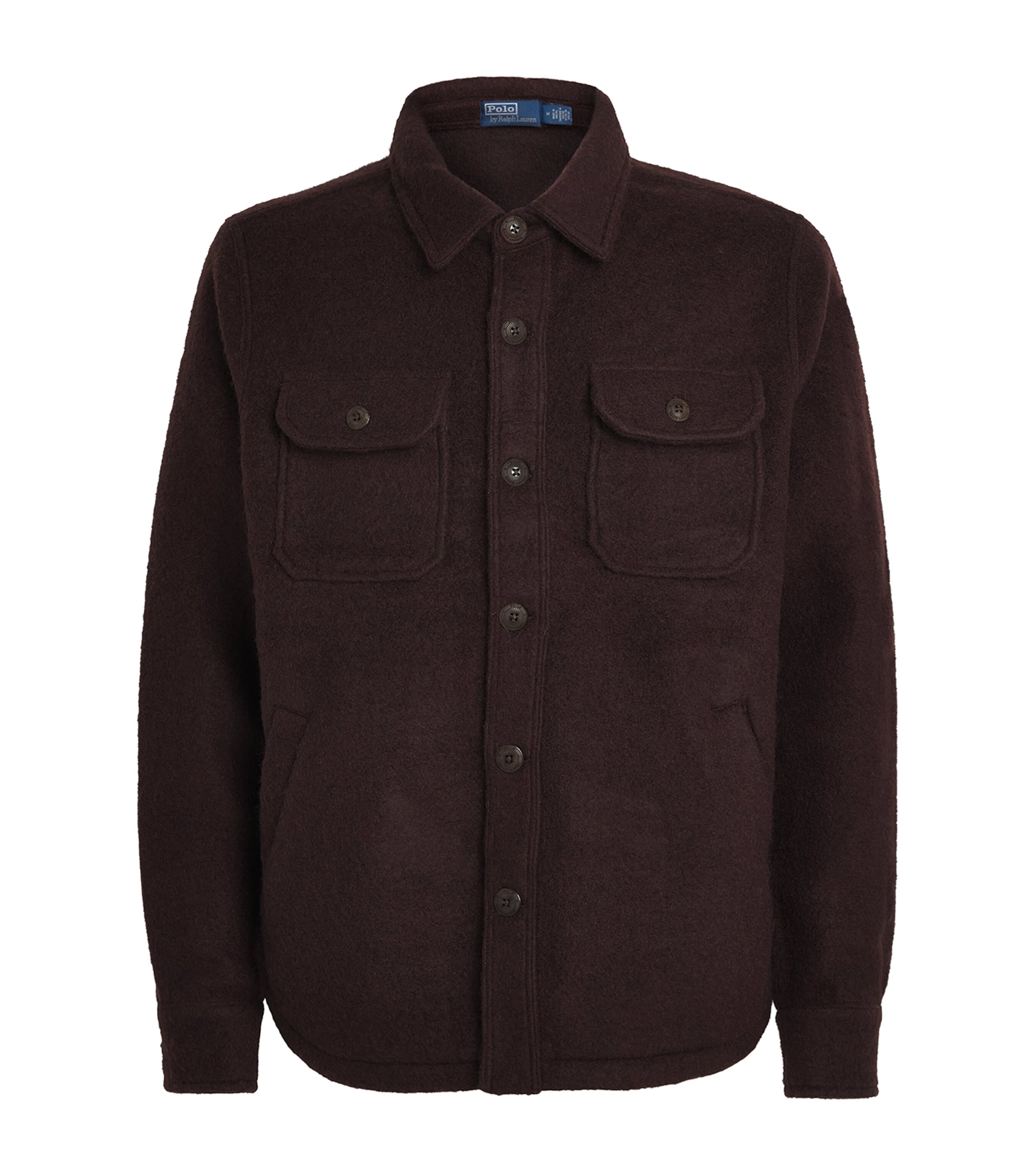 Wool-Blend Felt Overshirt BROWN Image 1