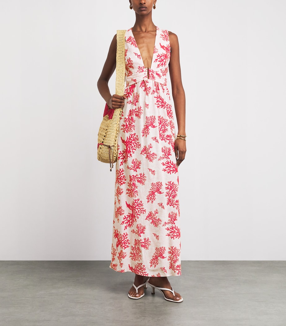 Heidi Klein Womens Silk Scala U-Bar Maxi Dress Prt Prt Image 2