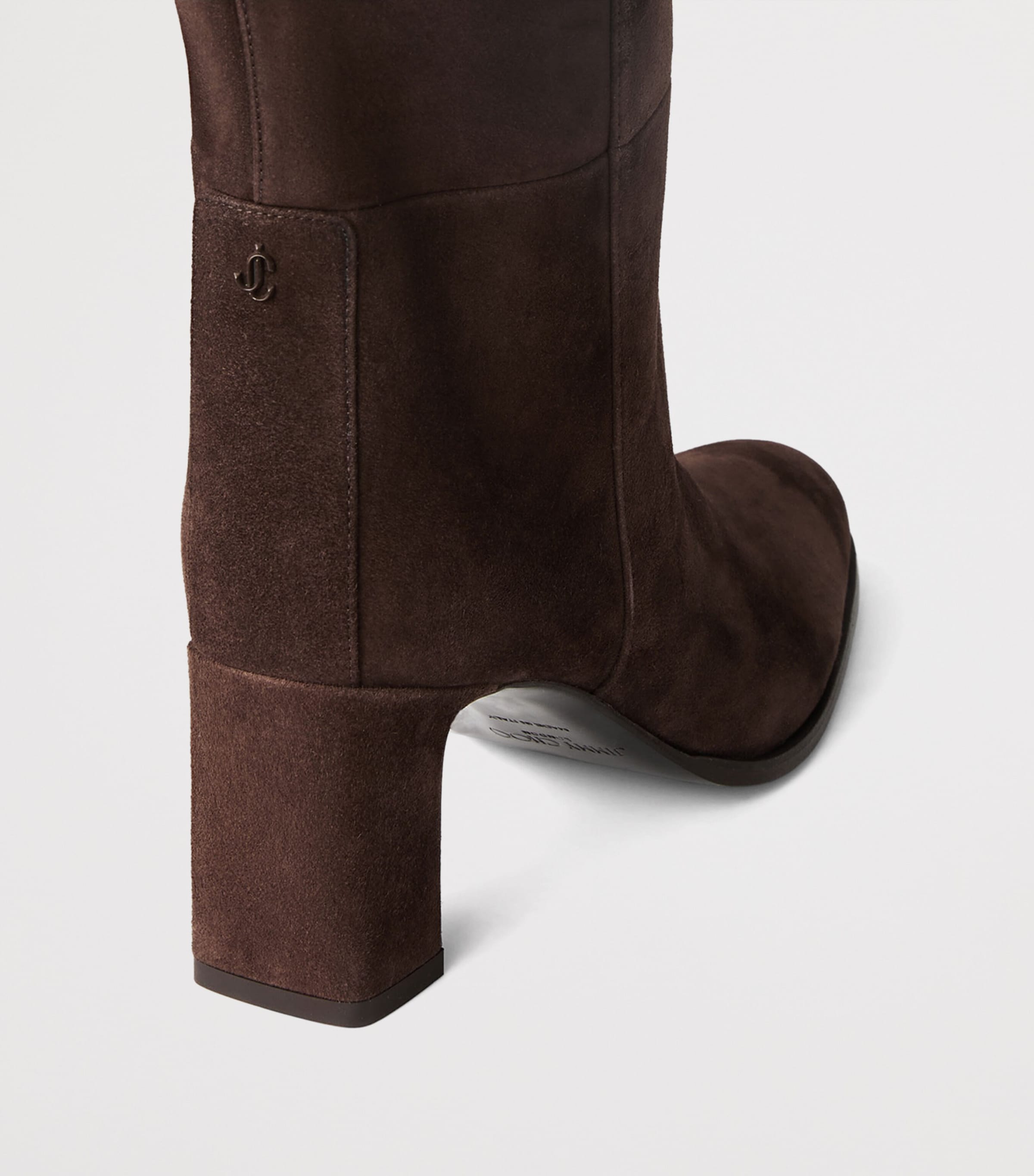 Jimmy Choo Womens Caly 65 Suede Knee-High Boots Chocolate Image 4