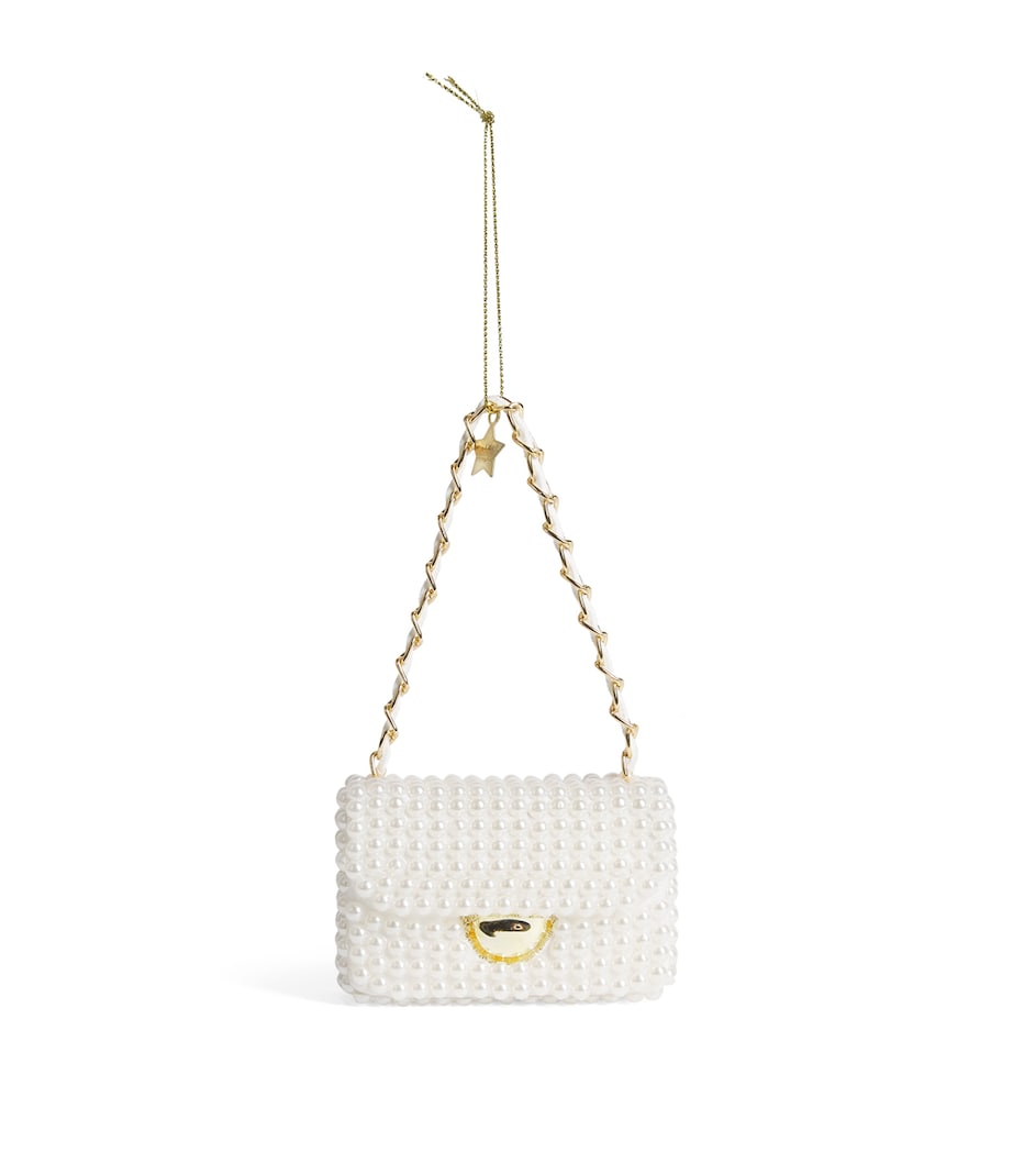 Harrods Faux Pearl Bag Tree Decoration Pearl Image 1