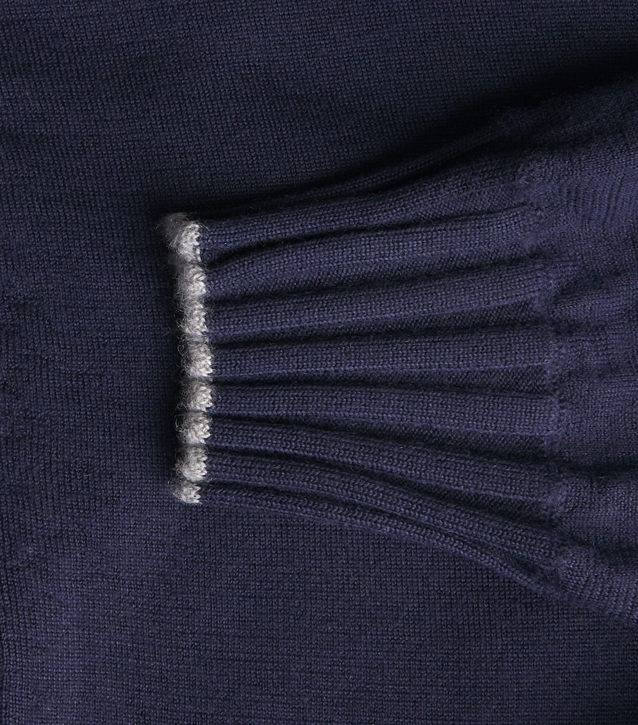 Cashmere Hoodie D.8 + D.13-NAVY Image 5