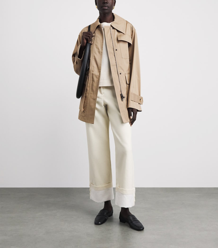 Joseph Womens Cotton Short Shama Jacket Dark Powder Image 2