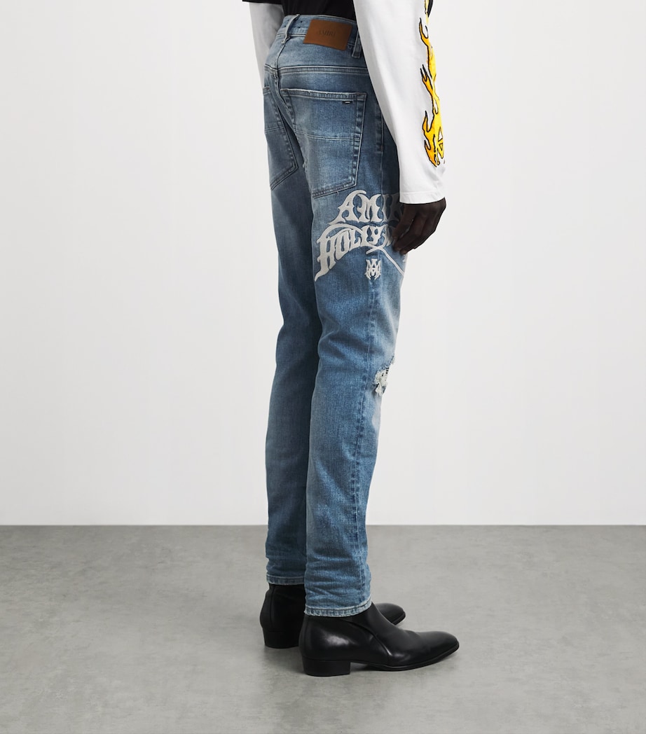 AMIRI Mens Hollywood MX1 Slim Jeans Harbor Indigo Image 5