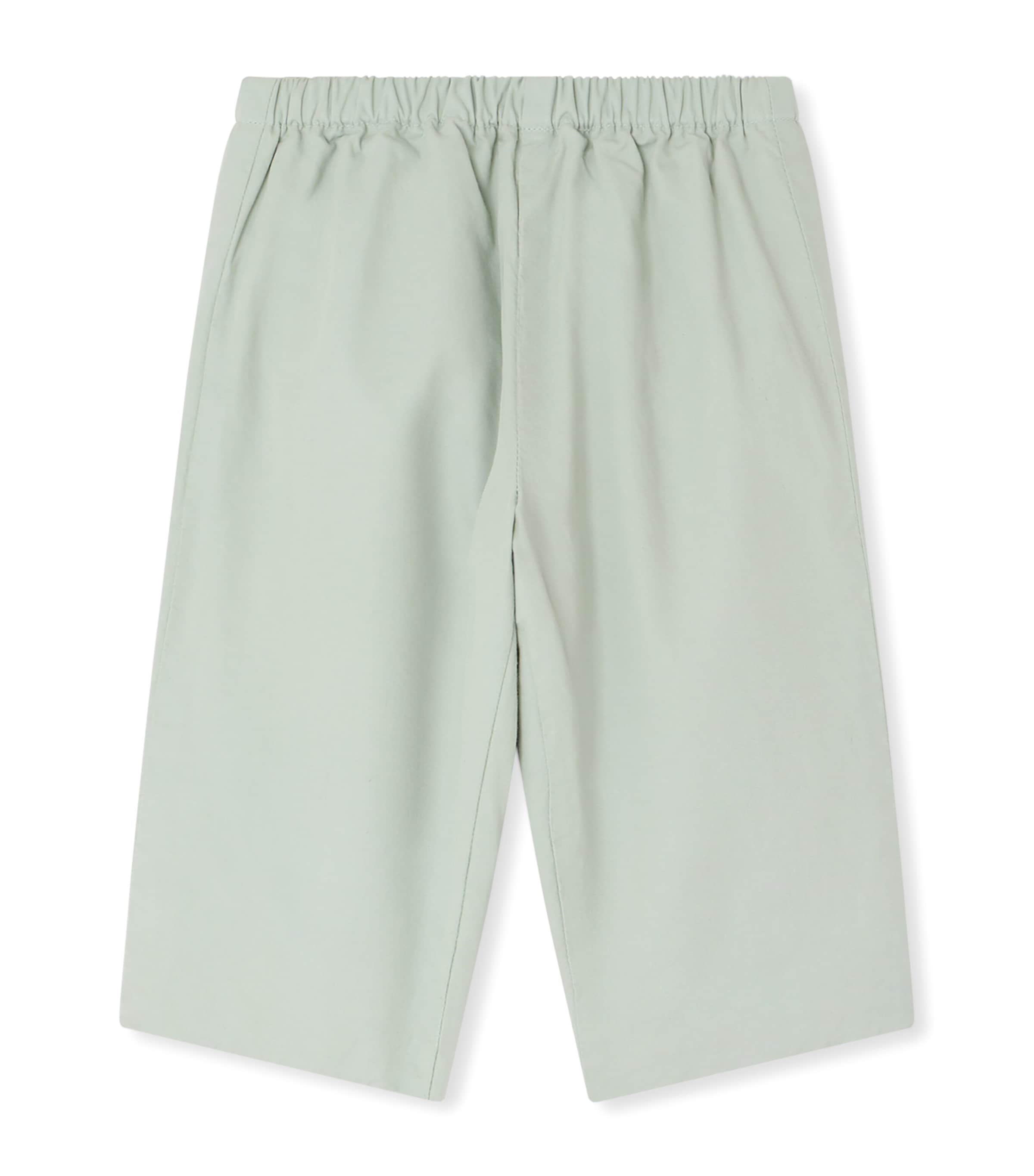 Bonpoint Cotton Dandy Trousers (1-18 Months) Vert Celadon Image 1