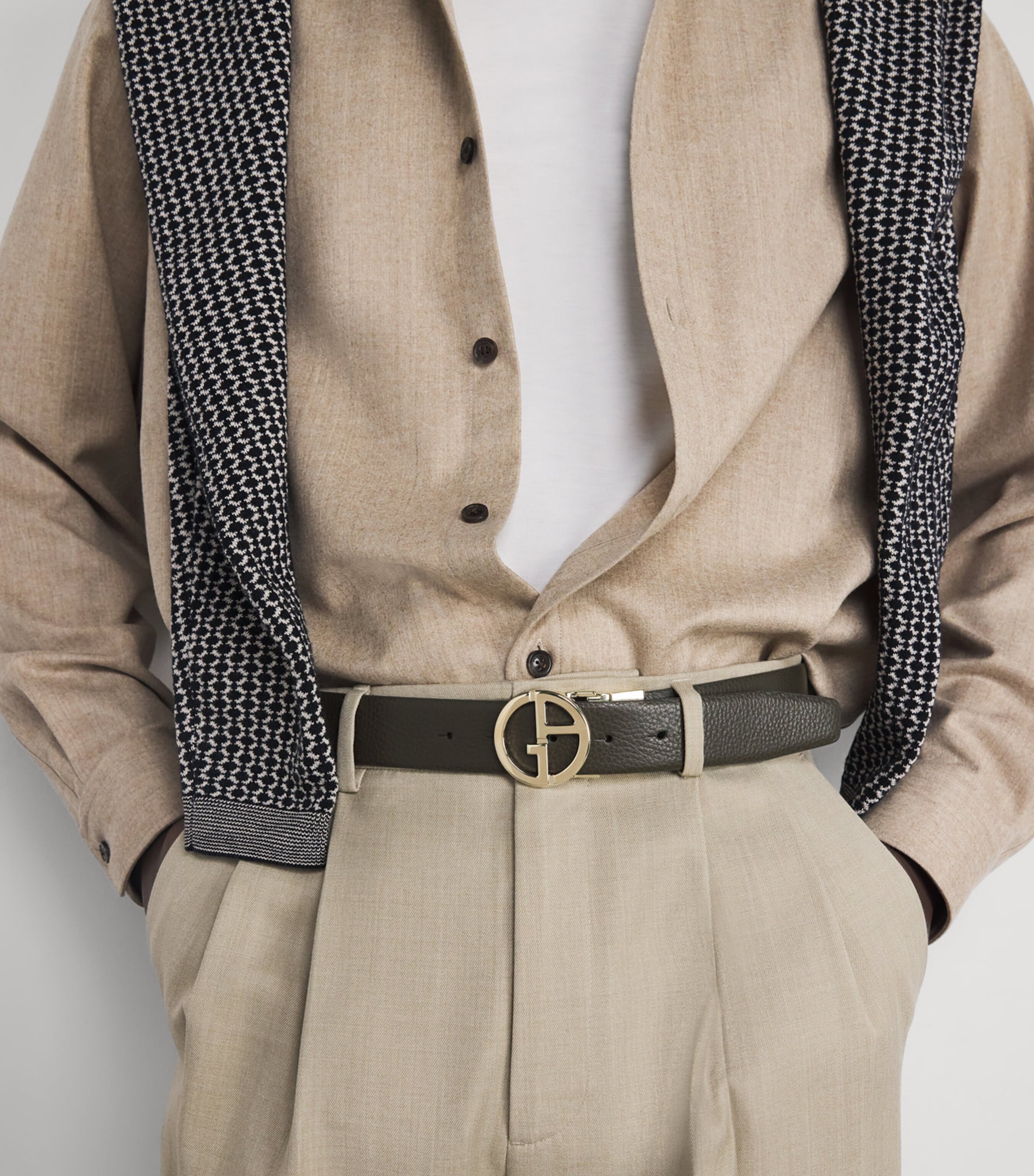 Palladium-Plated GA Logo Belt Buckle 8GA11 Image 2