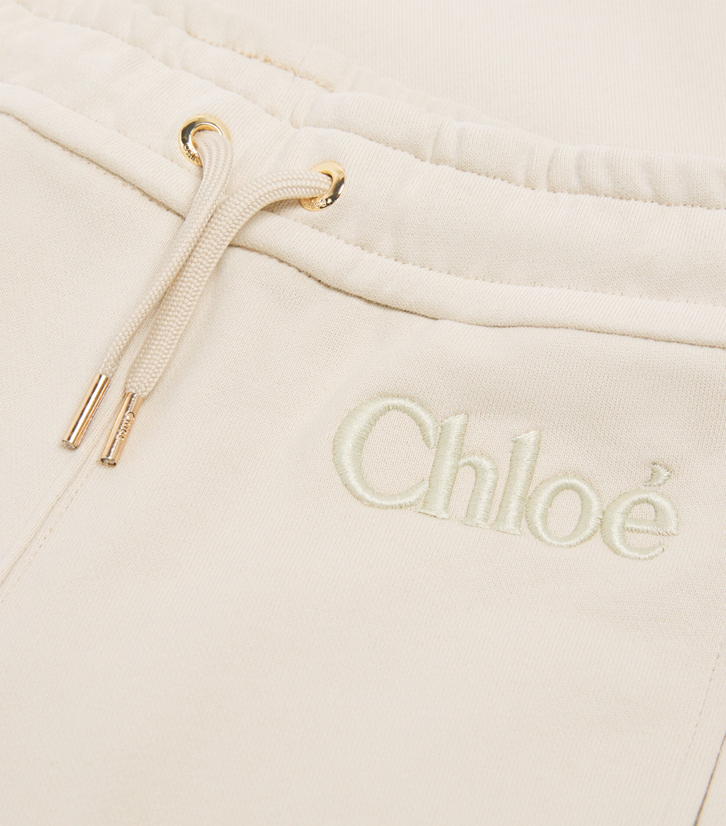 Chloé Kids Cotton Logo Sweatpants (4-14 Years) Lime Image 3