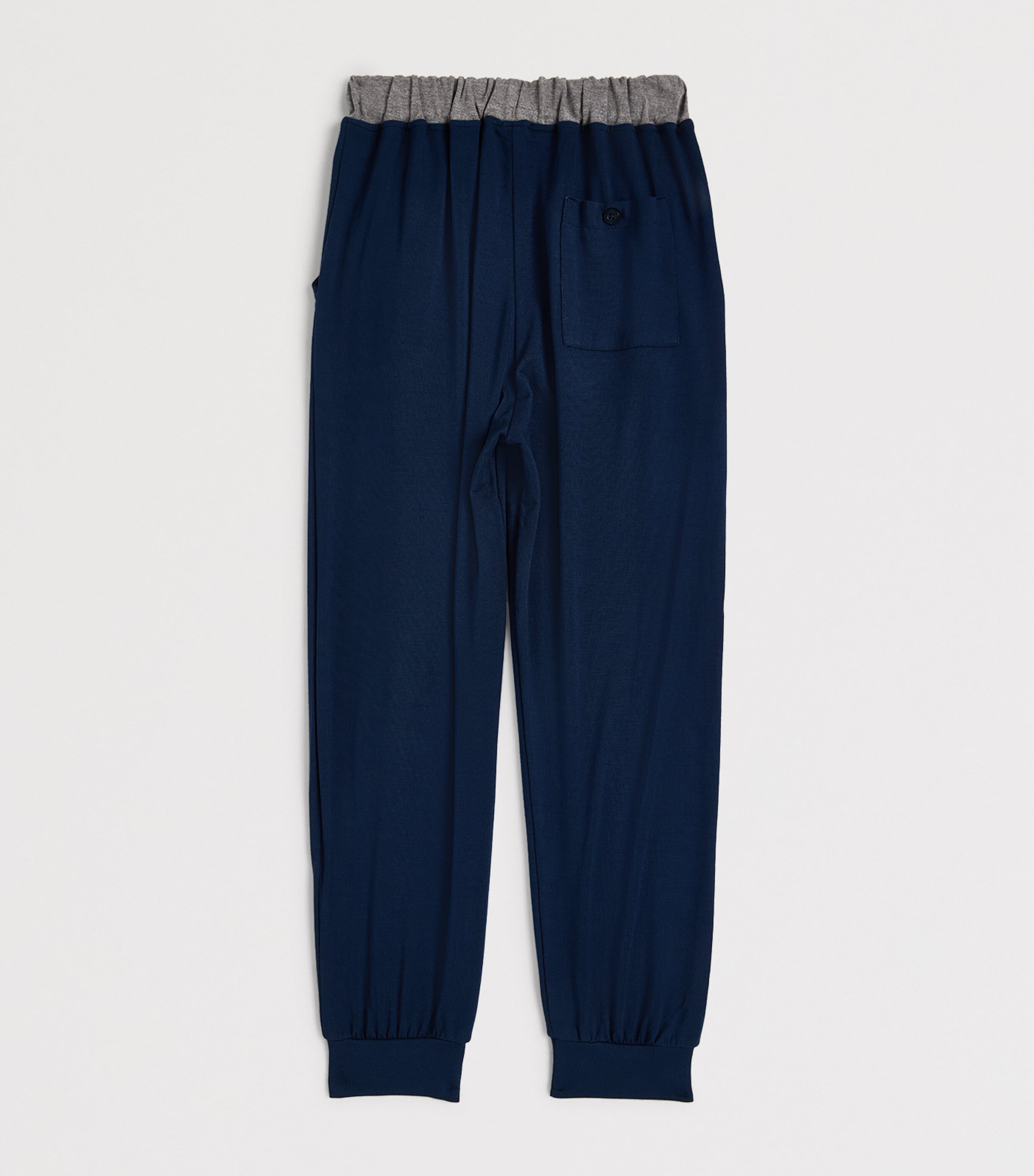 Homebody Kids Cuffed Lounge Trousers (4-16 Years) Navy Md Grey Image 2
