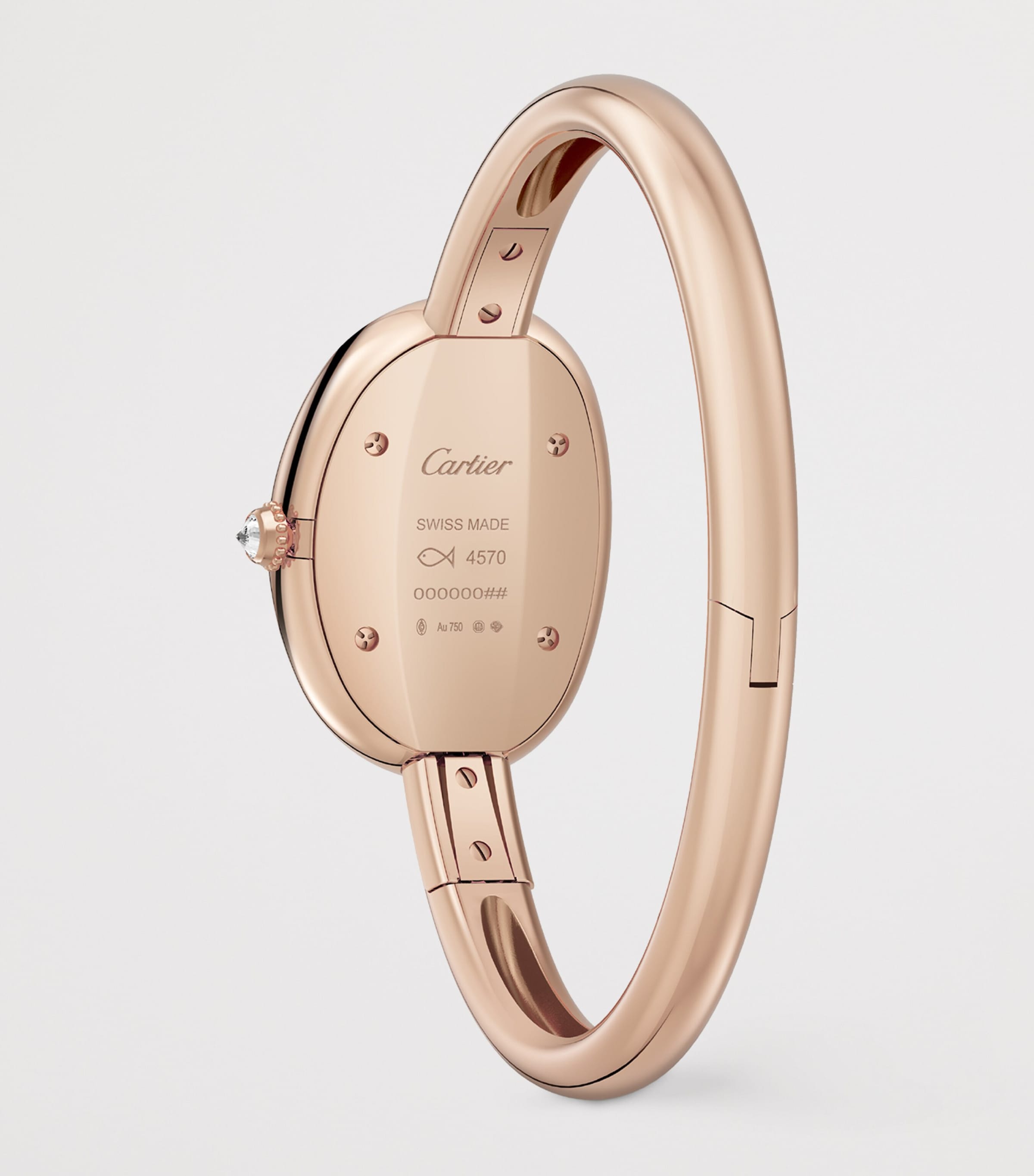 Cartier Small Rose Gold and Diamond Baignoire de Cartier Watch 23.1mm (Size 16) Rose Gold Image 4