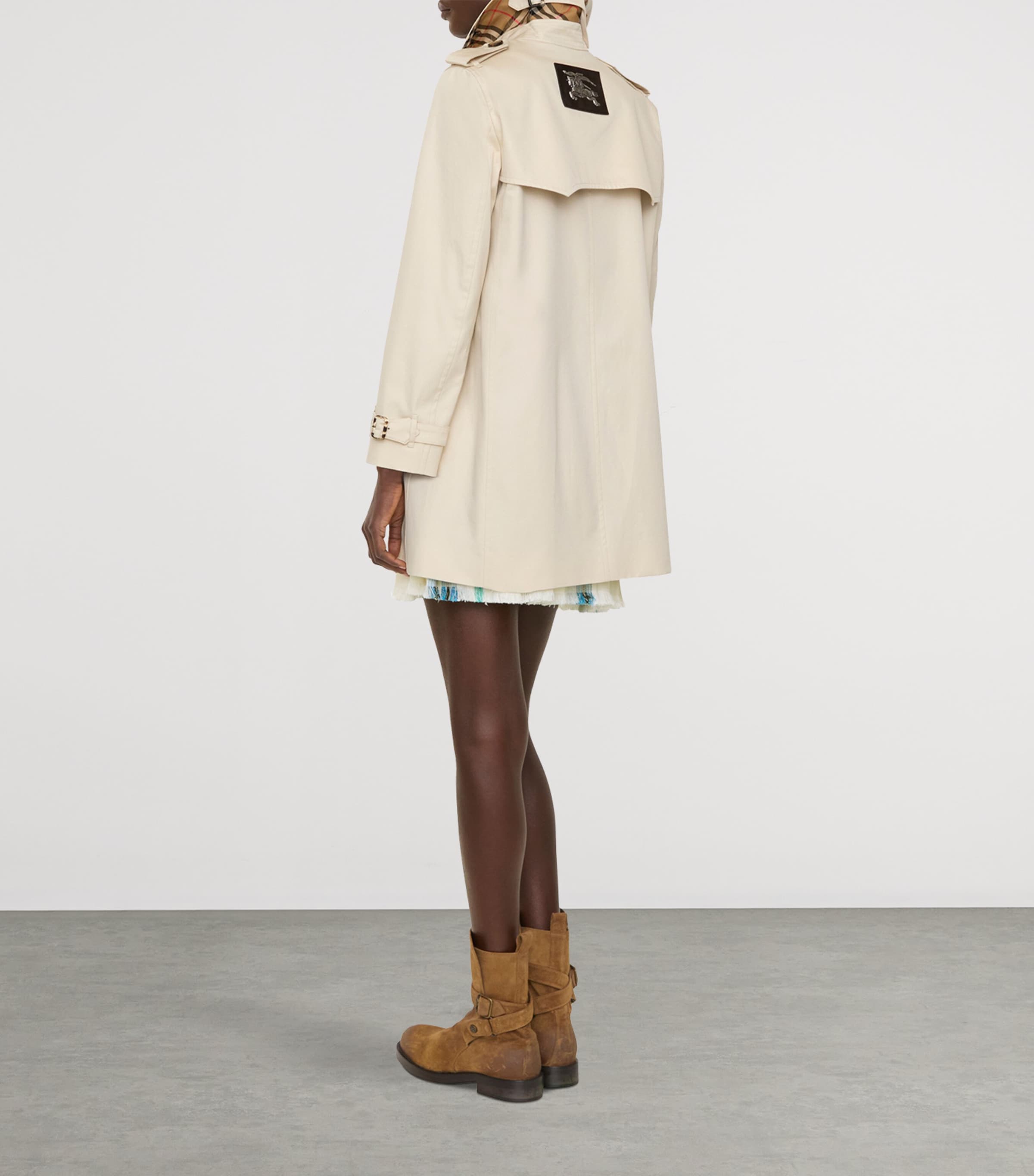 Burberry Womens Cotton Summerside Trench Coat Stone Beige Image 4