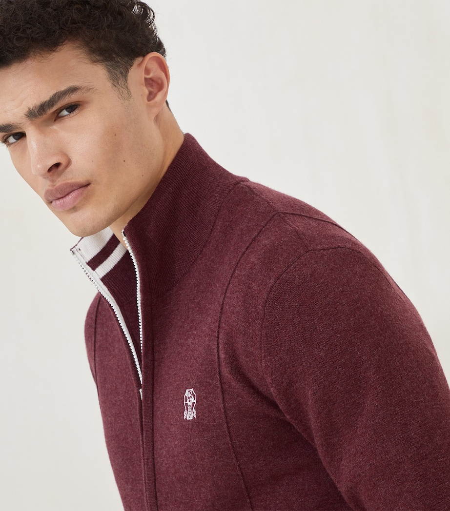 Cashmere Zip-Up Cardigan CLP63 Image 7