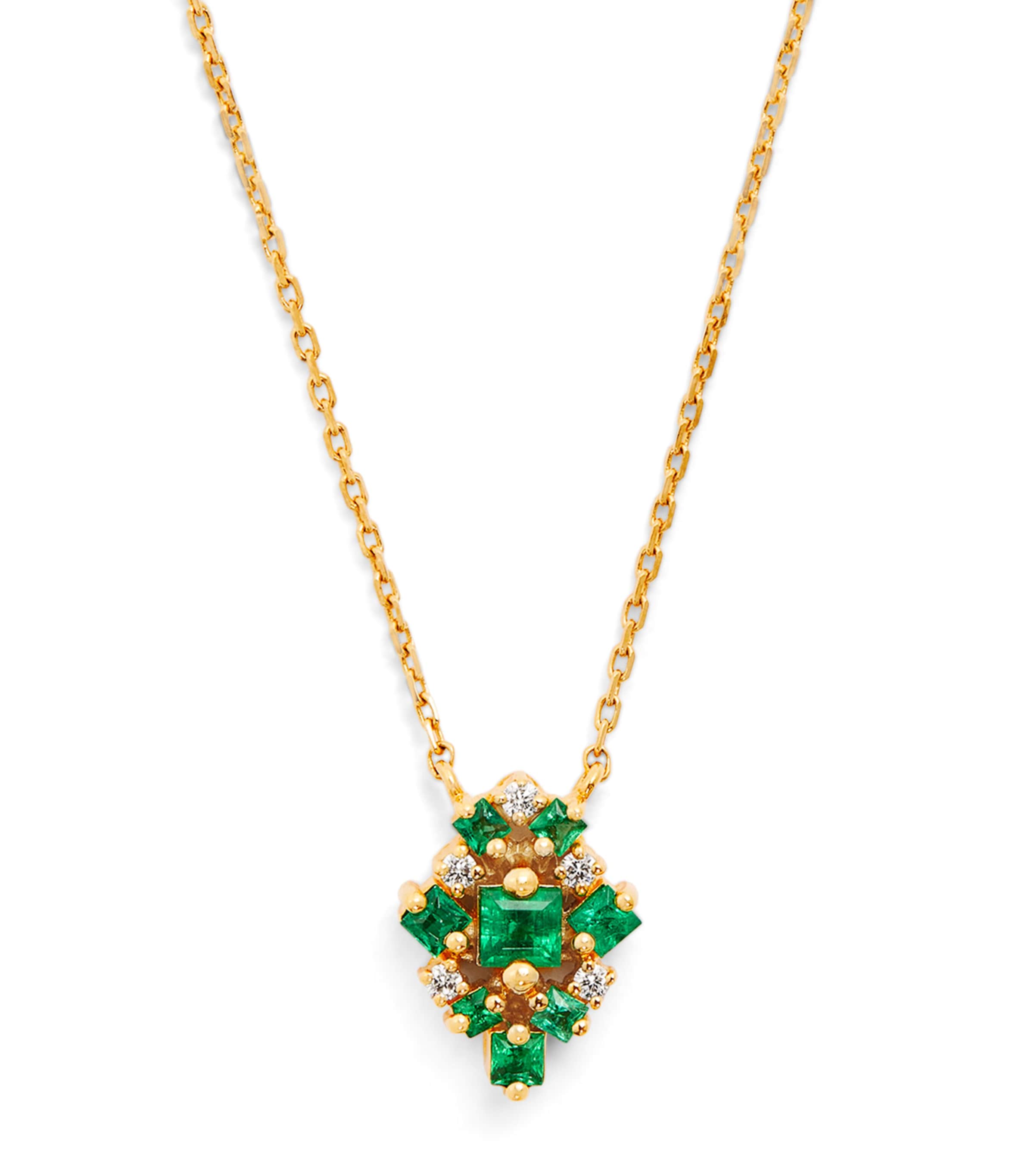 Yellow Gold, Diamond and Emerald La Fantaisie Necklace 18K YG/EMER Image 1