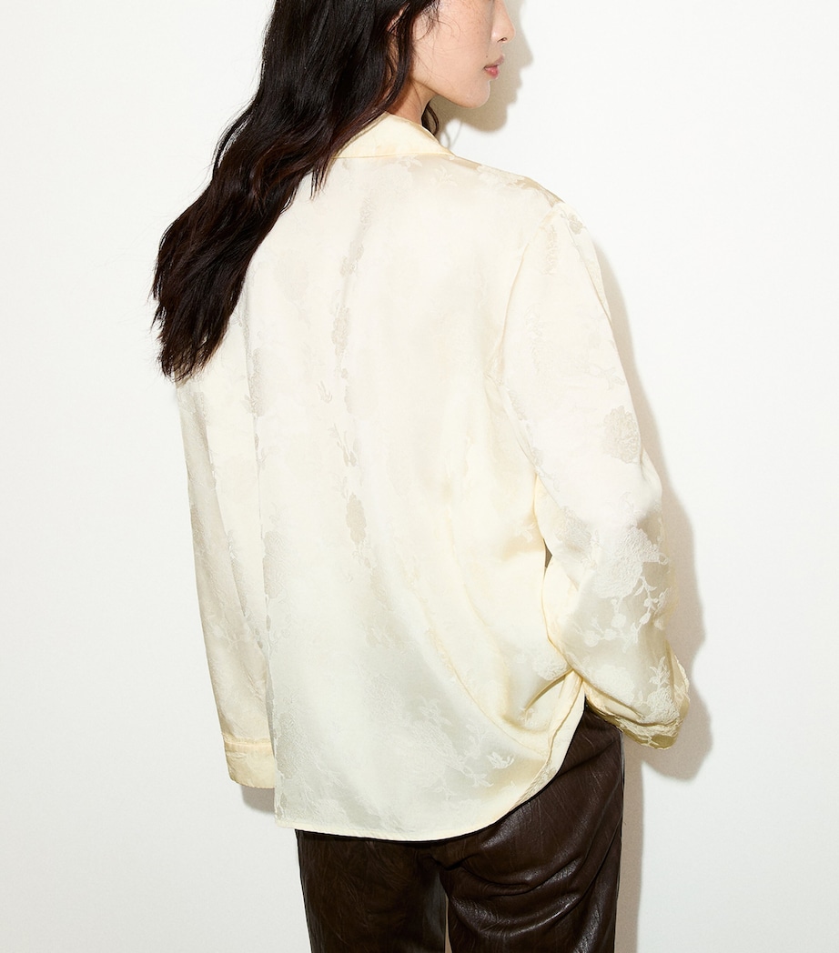 MAX&Co. Womens Lace-Trim Shirt Banana Image 4