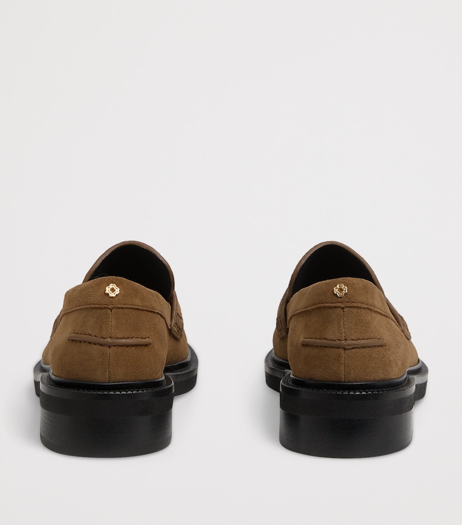Suede Penny Loafers CAMEL Image 4