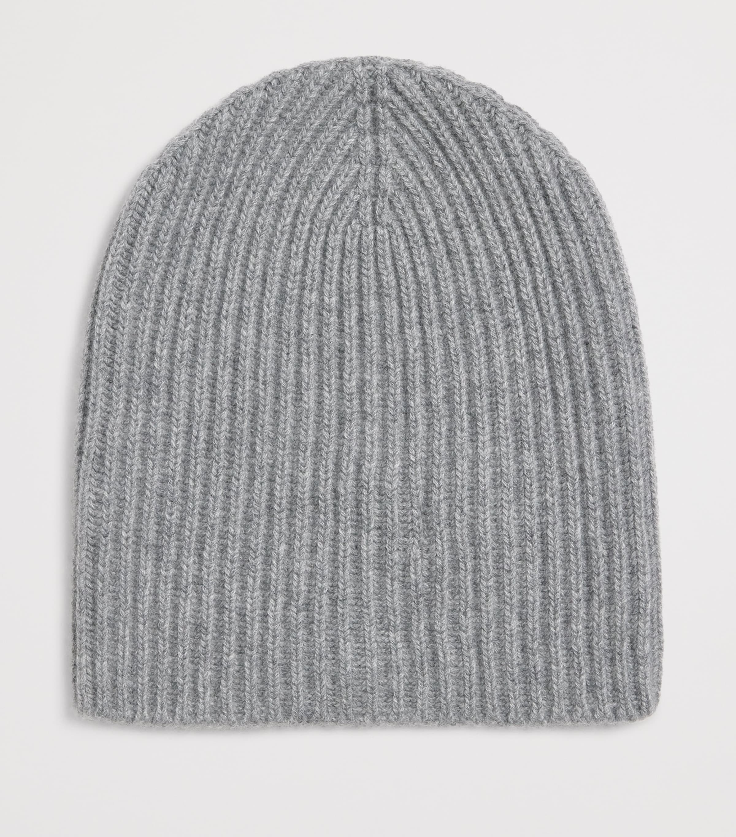 Johnstons Of Elgin Cashmere Ribbed Beanie Storm Grey Image 2