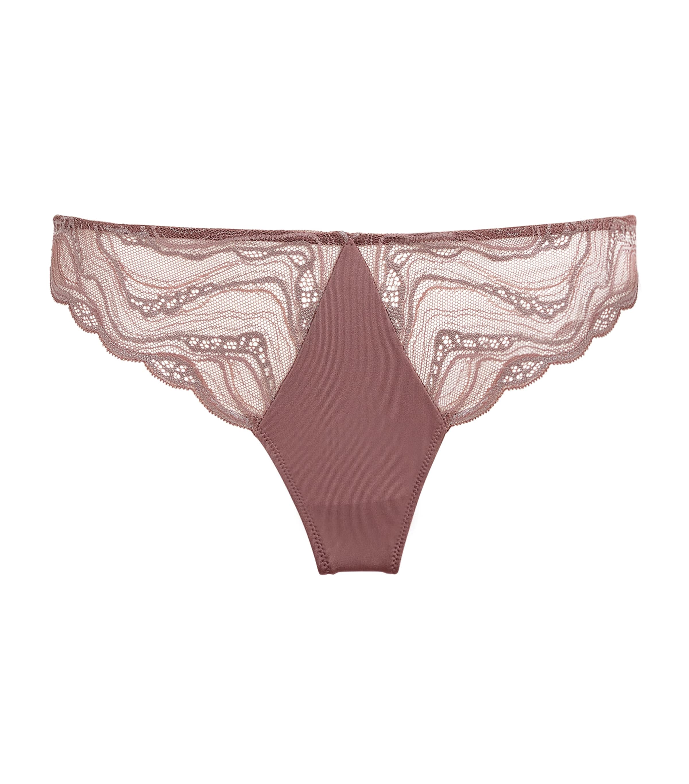 Shop Calvin Klein Lace Instinct Thong In Pink