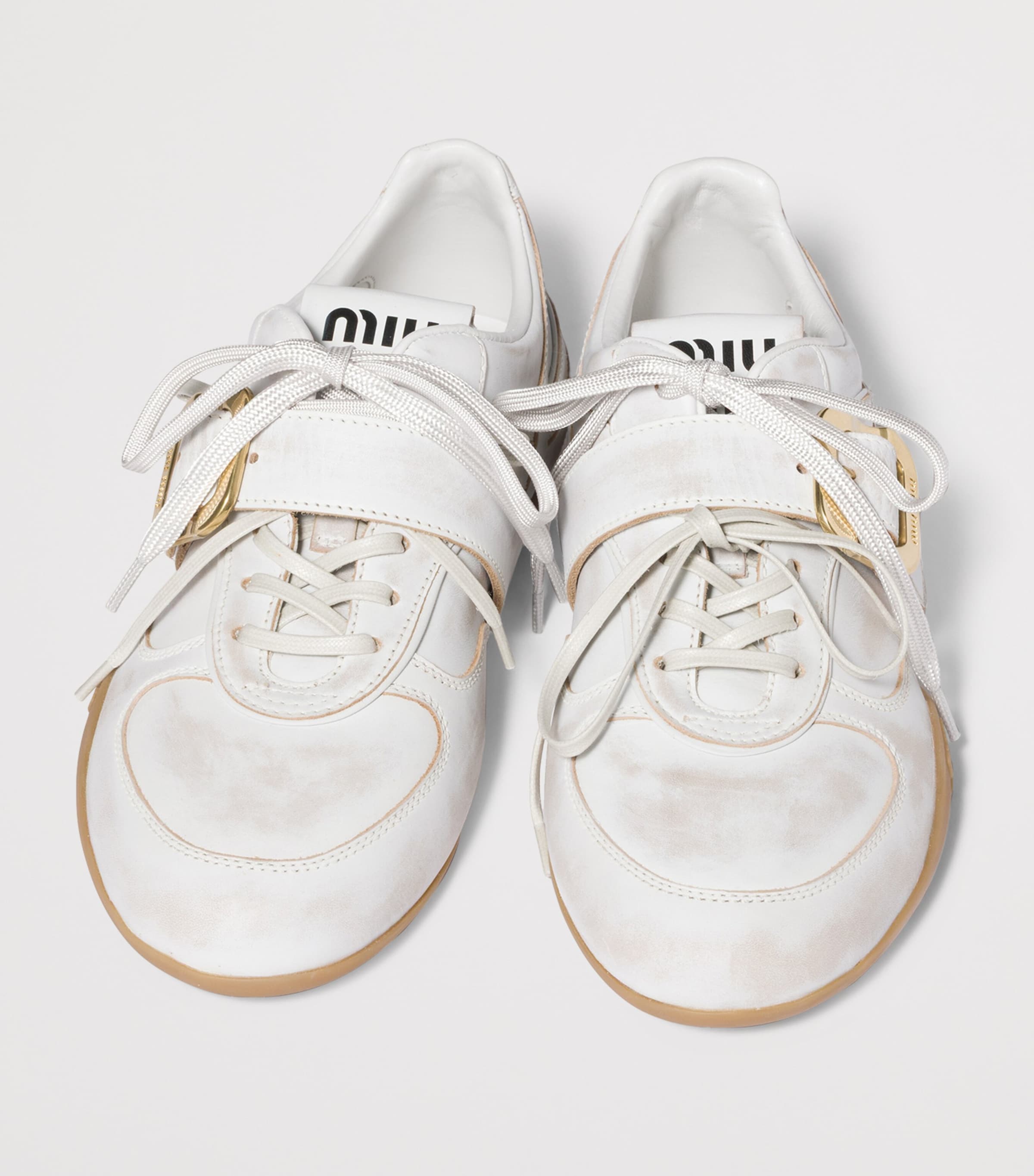 Miu Miu Calfskin Gymnasium Sneakers Image 4