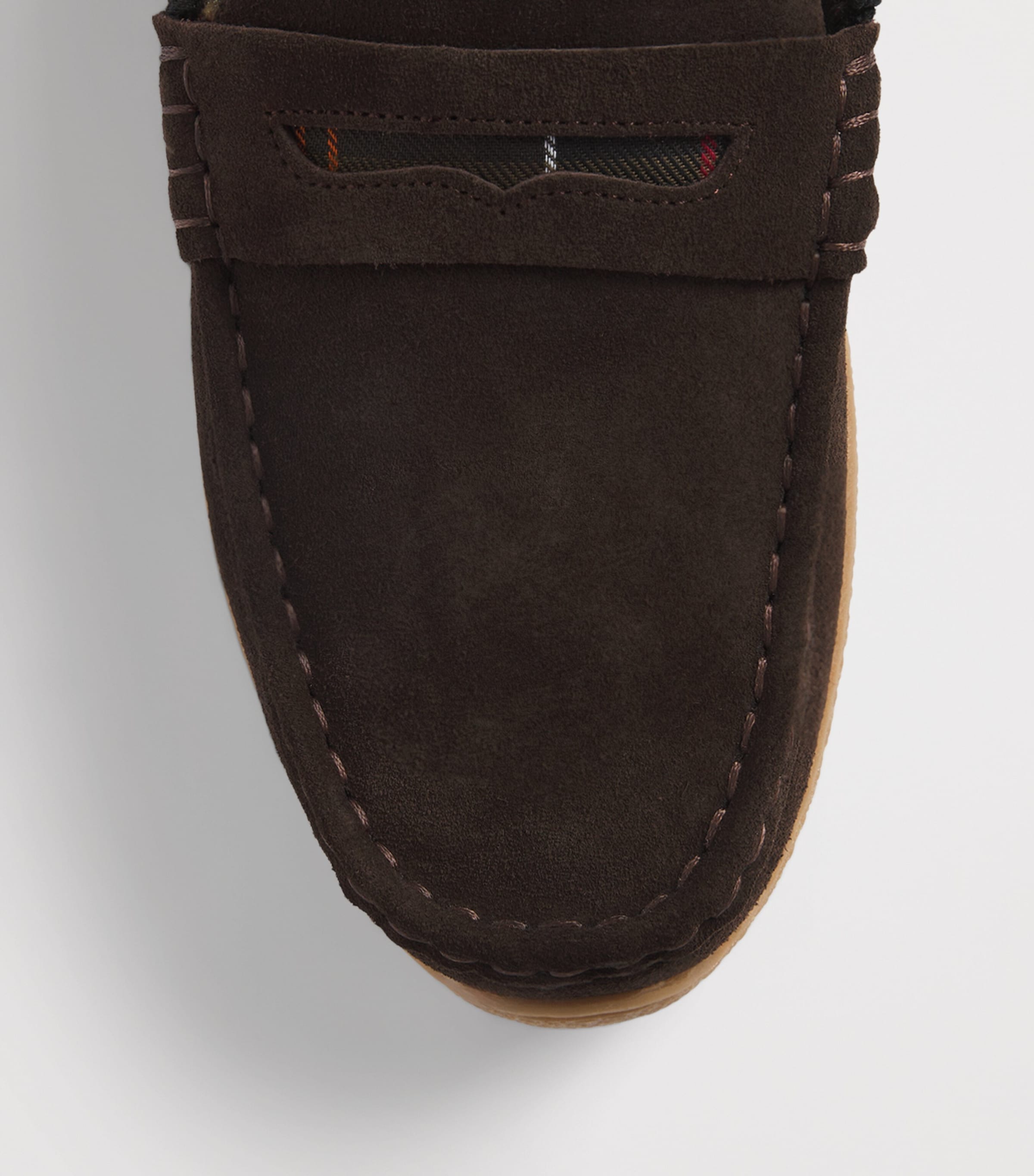 Barbour Suede Albert Slippers Brown Suede Image 4