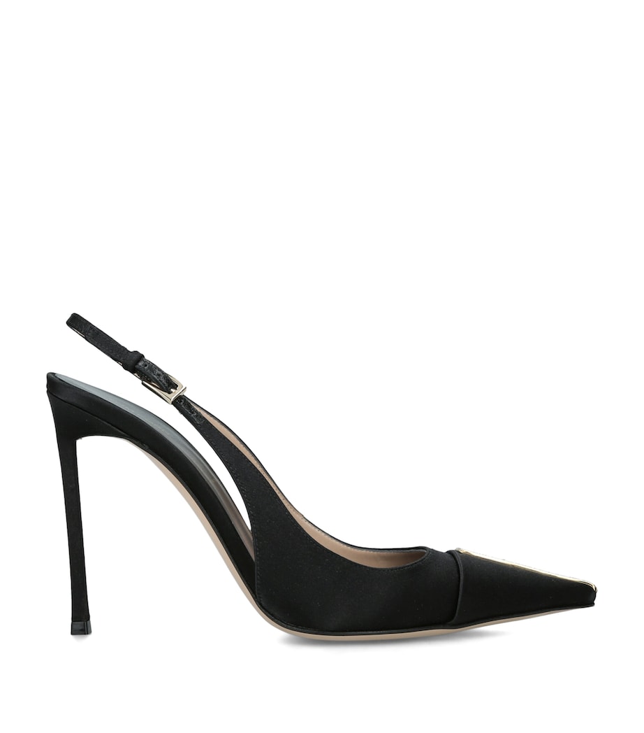 TOM FORD Satin Slingback Pumps 105 Black Image 1