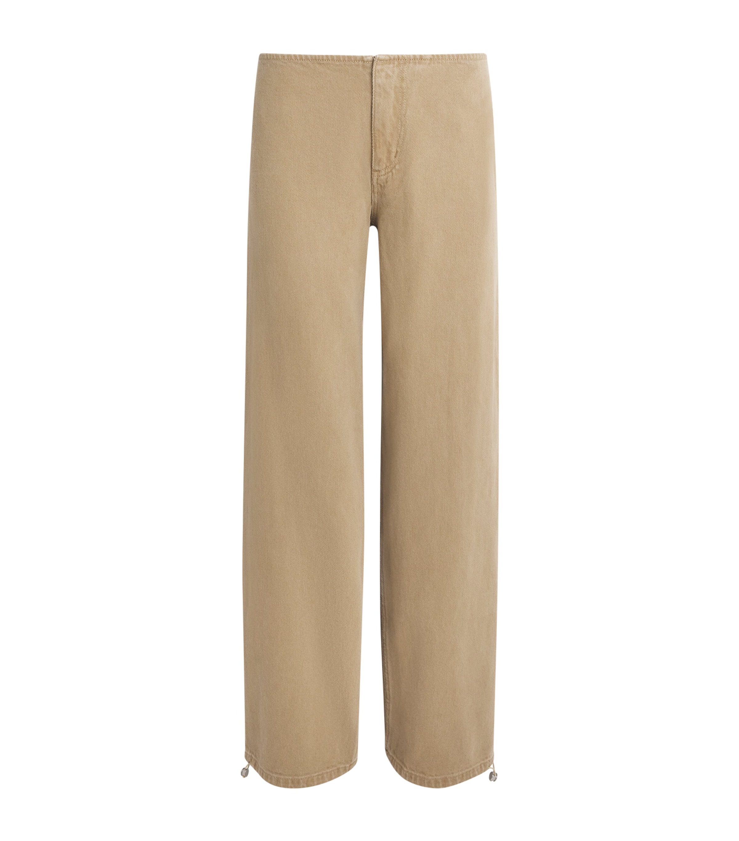 STILL HERE Womens Drawstring Sport Low-Rise Wide-Leg Jeans Pear Image 1