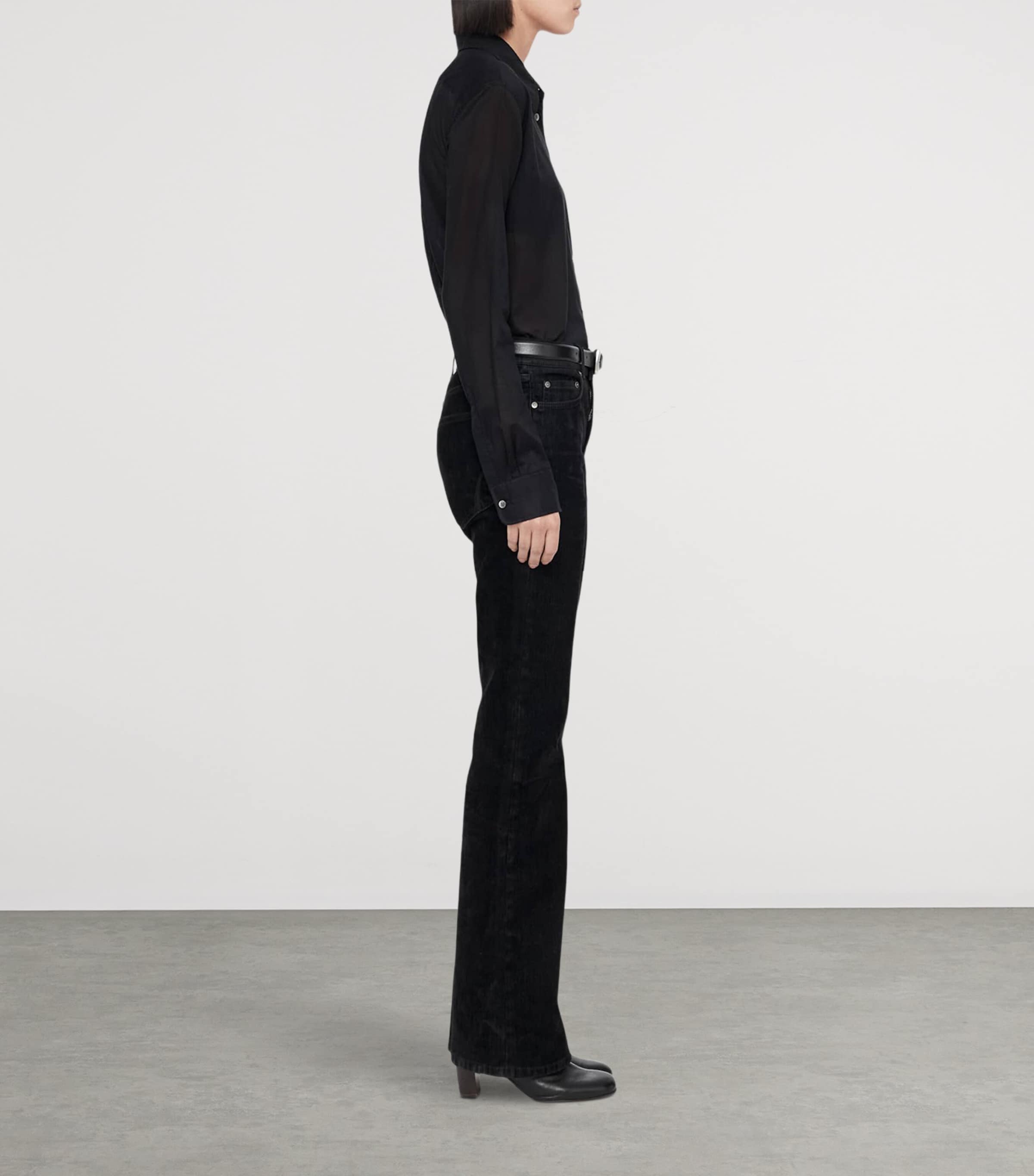 AllSaints Womens Cotton Voile Simone Blouse Black Image 6