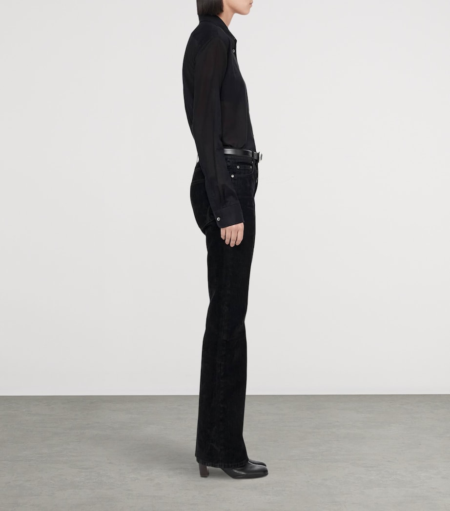 AllSaints Womens Cotton Voile Simone Blouse Black Image 6