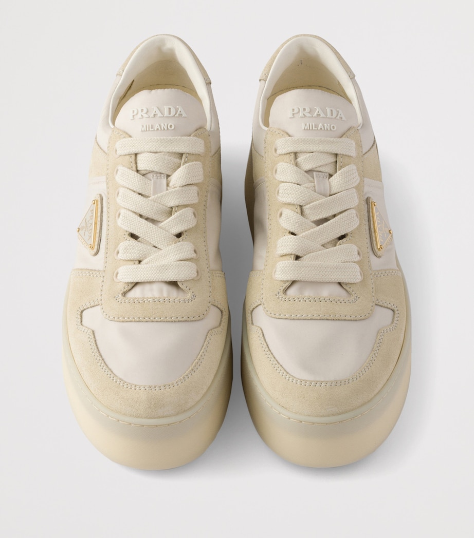 Re-Nylon and Suede Downtown Bold Sneakers F0304 Image 3