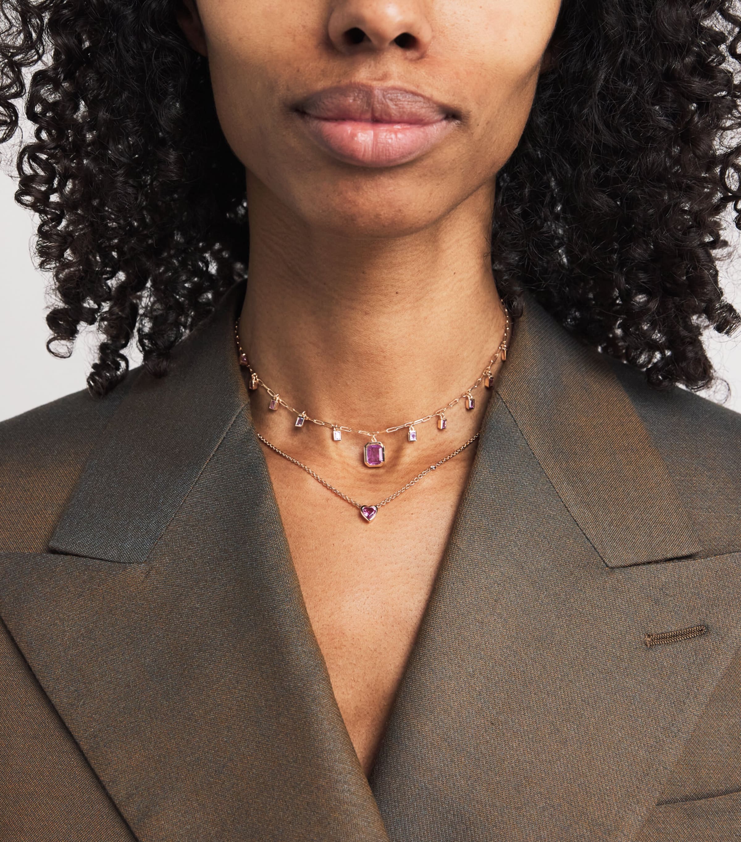 Rose Gold and Sapphire Illusion Choker ROSE GOLD Image 3