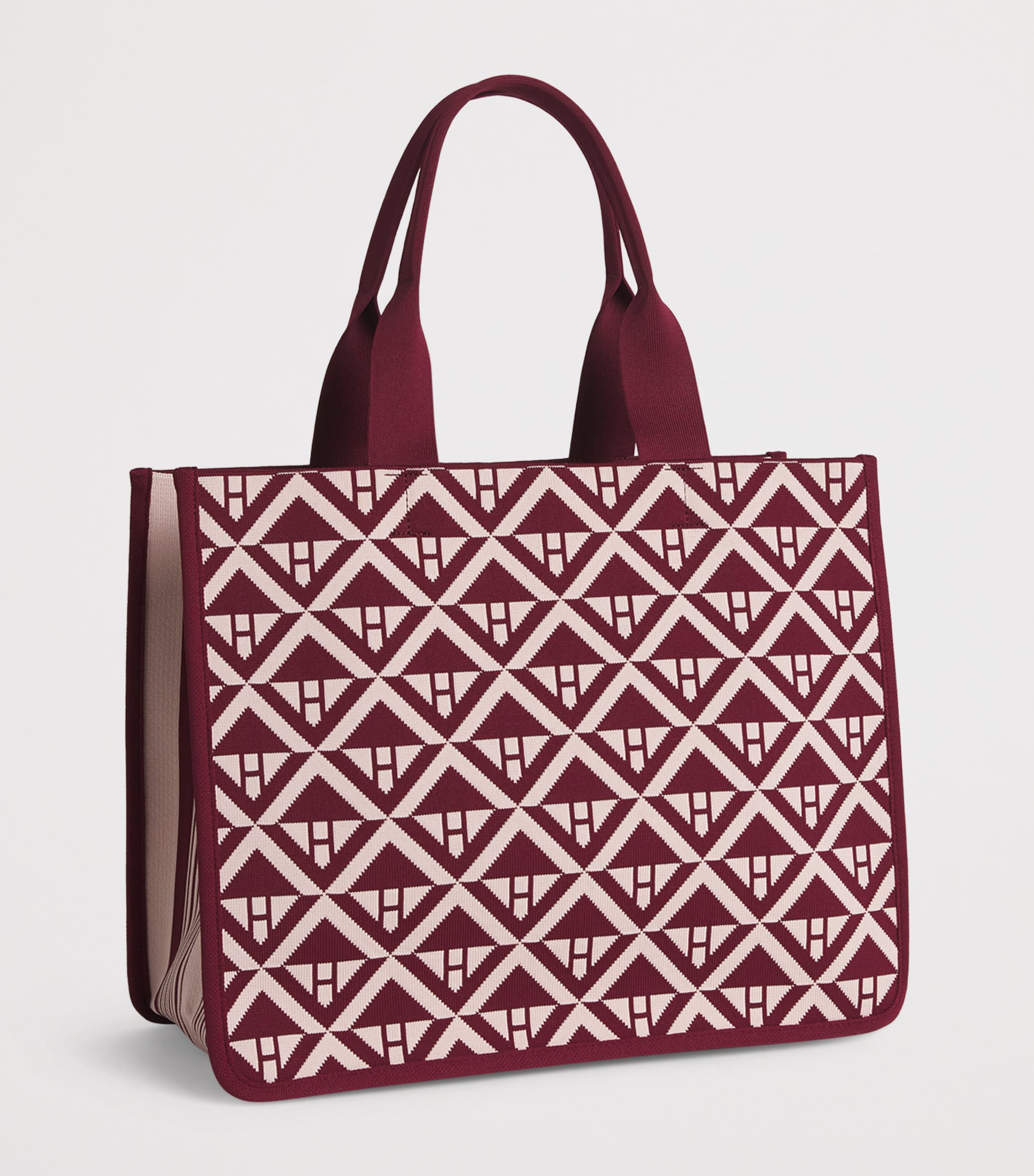 Medium Geometric Tote Bag BURGANDY Image 2