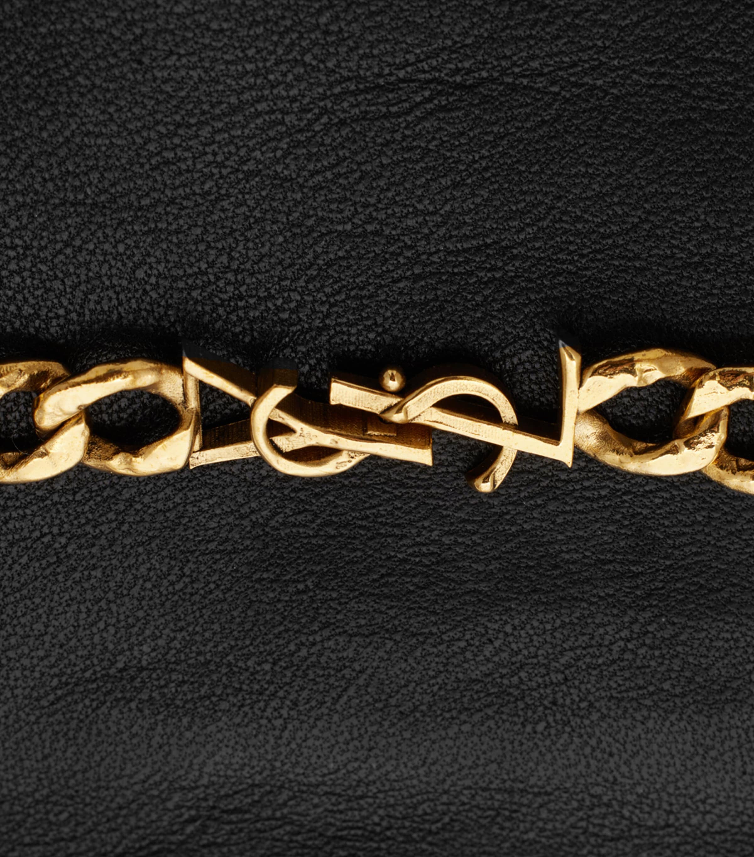 Leather Cashmere-Lined Chain-Detail Gloves 1080 Image 2