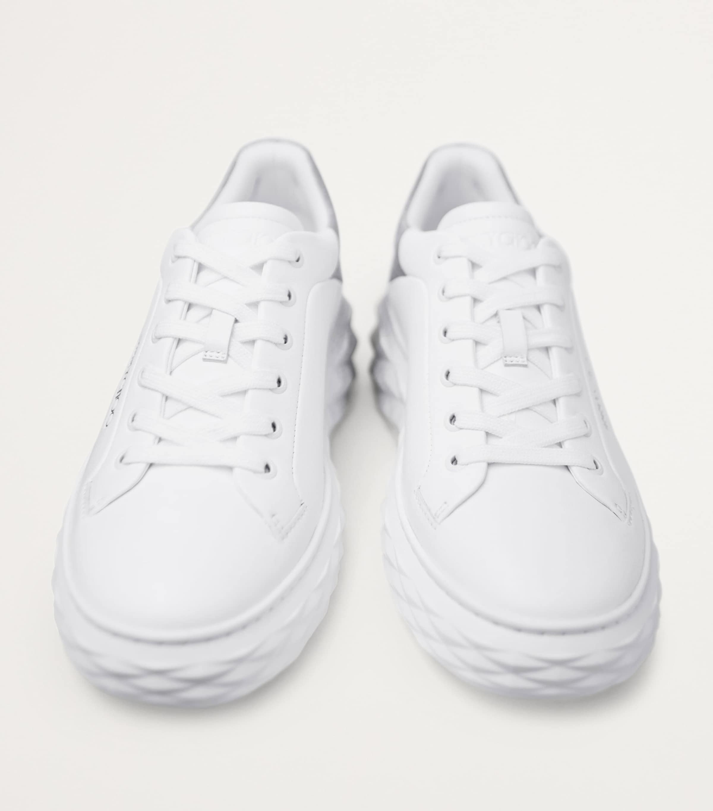 Diamond Maxi Leather Sneakers X WHITE/SILVER Image 5