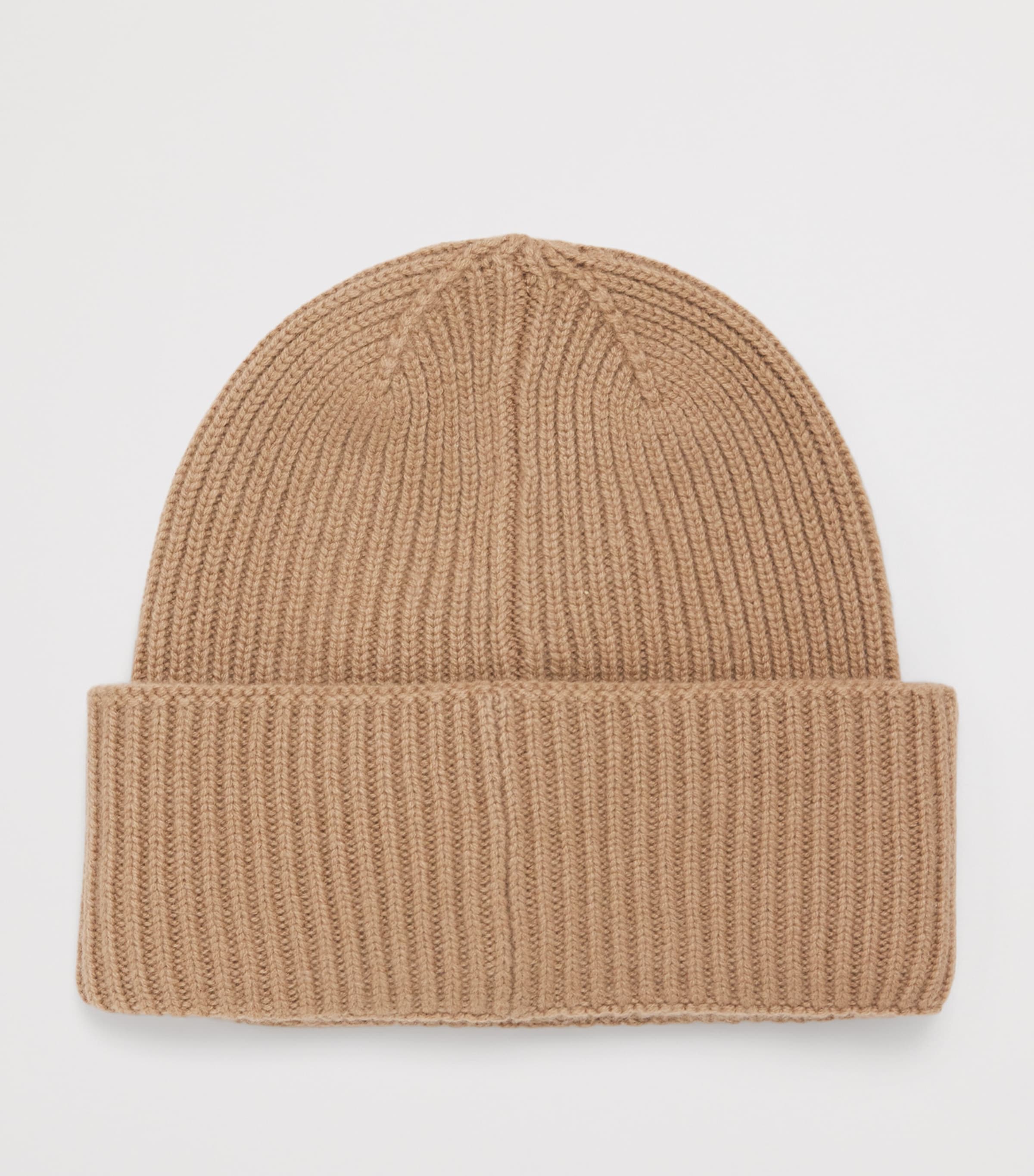 Cashmere Embroidered Beanie CAMEL Image 2