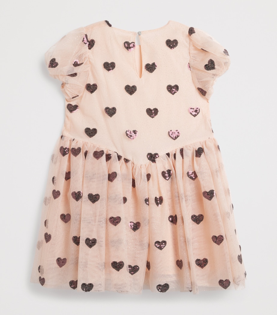 Sequin-Detail Heartlily Dress (18 Months-4 Years) P15094 AMOUR PLUM Image 2