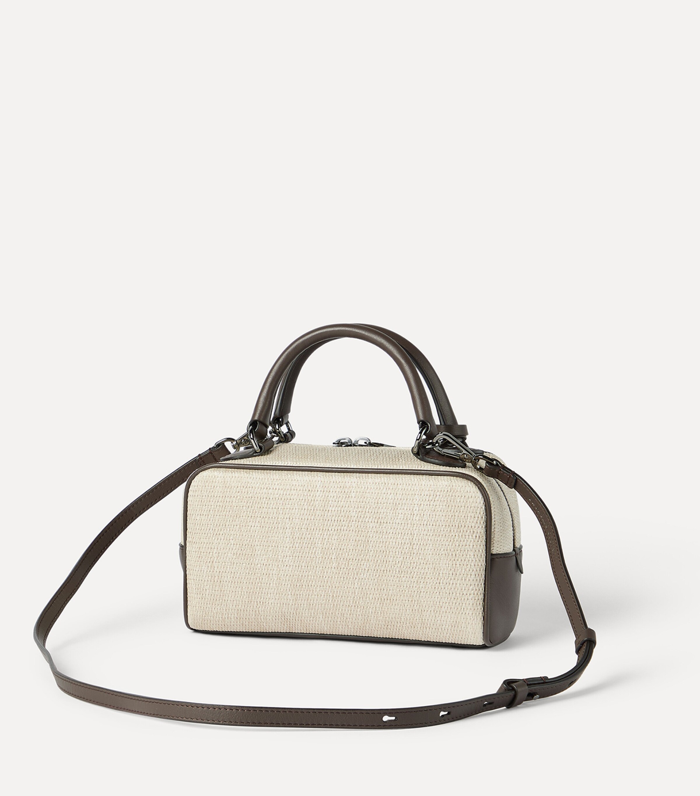 Brunello Cucinelli Small Woven Explorer Boston Top-Handle Bag Image 5