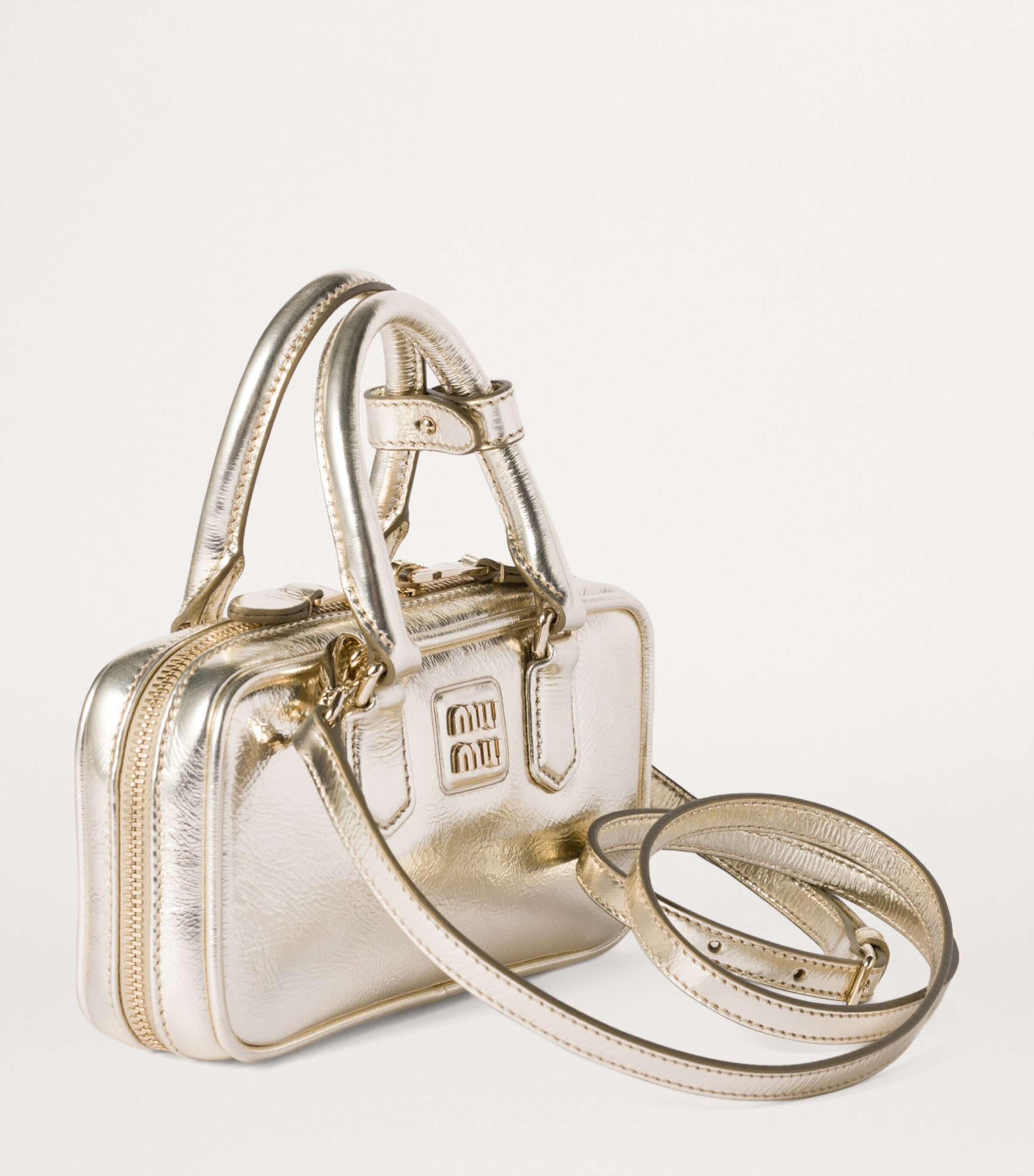 Miu Miu Mini Leather Arcadie Top-Handle Bag Image 2