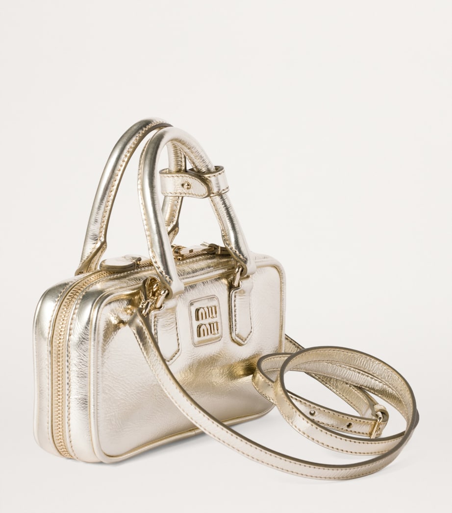 Miu Miu Mini Leather Arcadie Top-Handle Bag Image 2