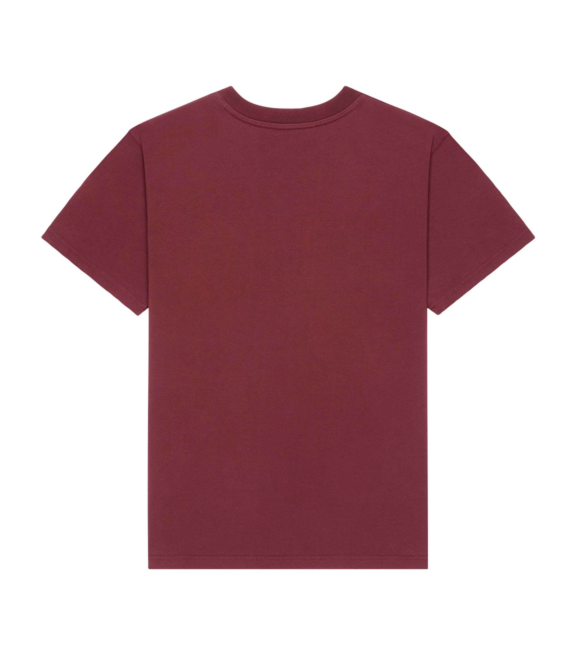 Cotton Embroidered Logo T-Shirt BURGUNDY Image 2