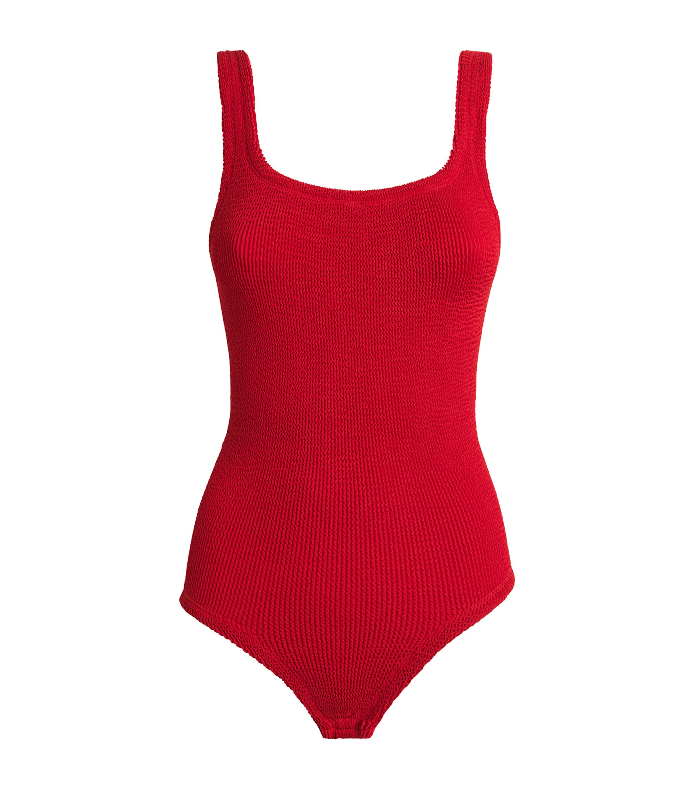 Shop Hunza G Square-neck Swimsuit In Red