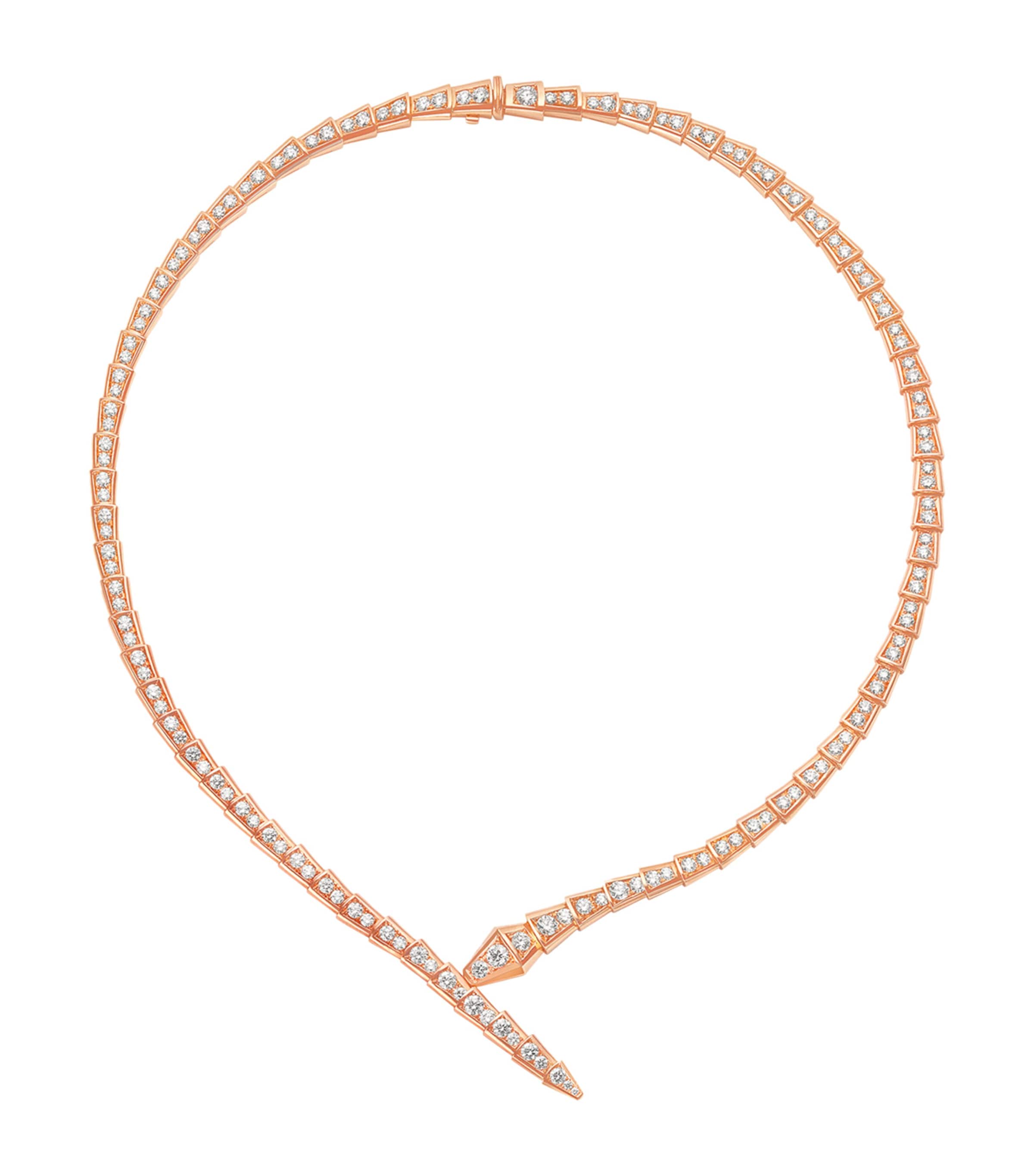 Rose Gold and Diamond Serpenti Viper Necklace PINK GOLD Image 1