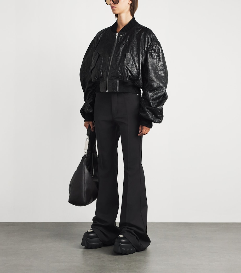 Rick Owens Womens Bolan Bootcut Jeans Black Image 2